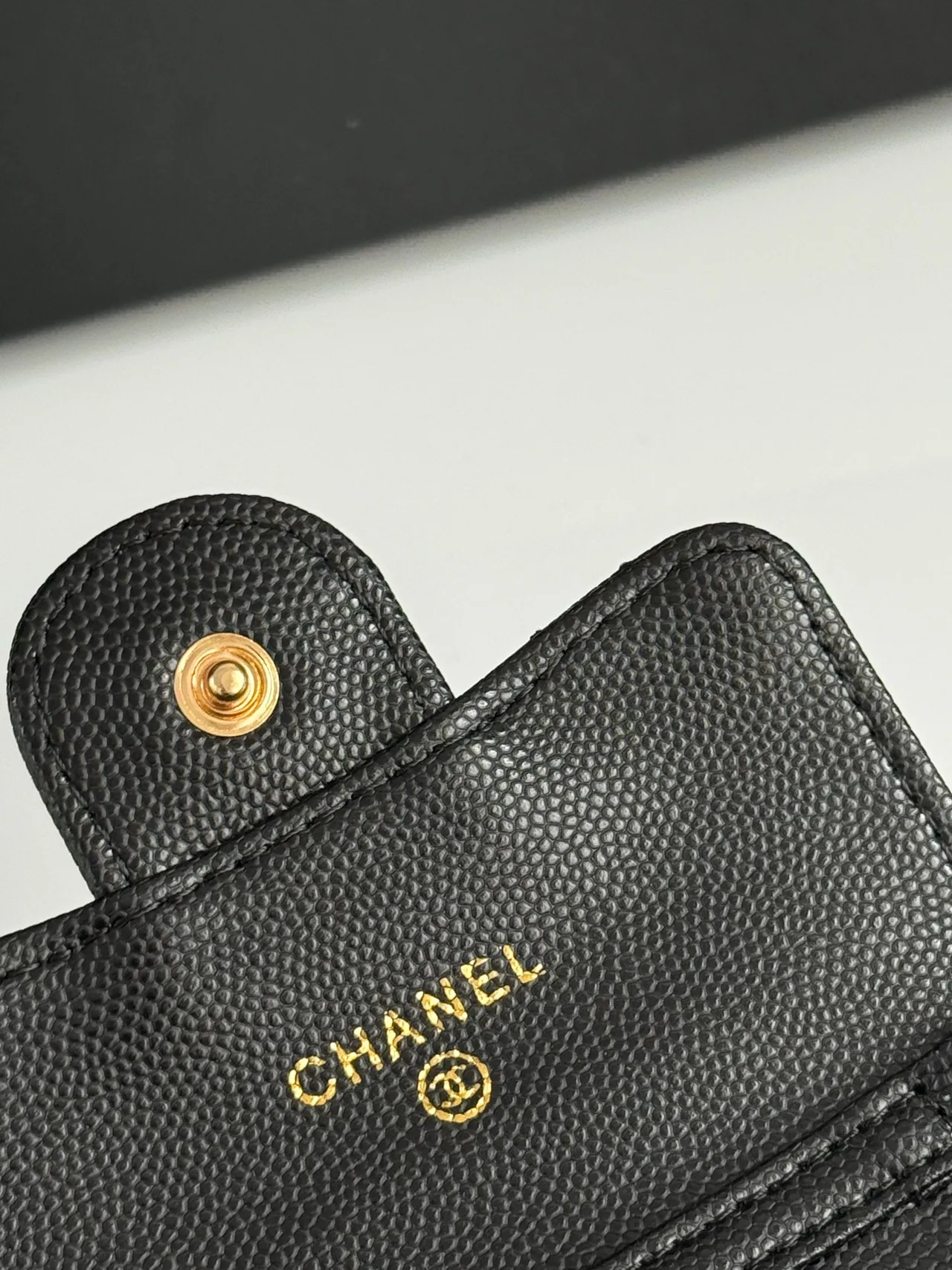 Chanel Quilted Accordion Chain Wallet in Black · view 7
