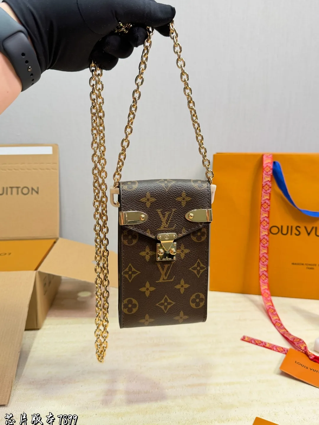Louis Vuitton Phone Shoulder Pouch in Brown · view 5
