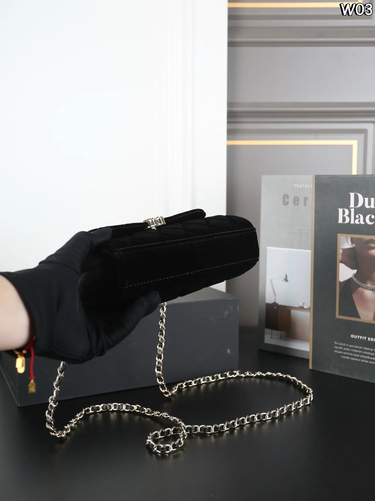 Chanel Kelly Chain-Handle Bag in Black · view 5
