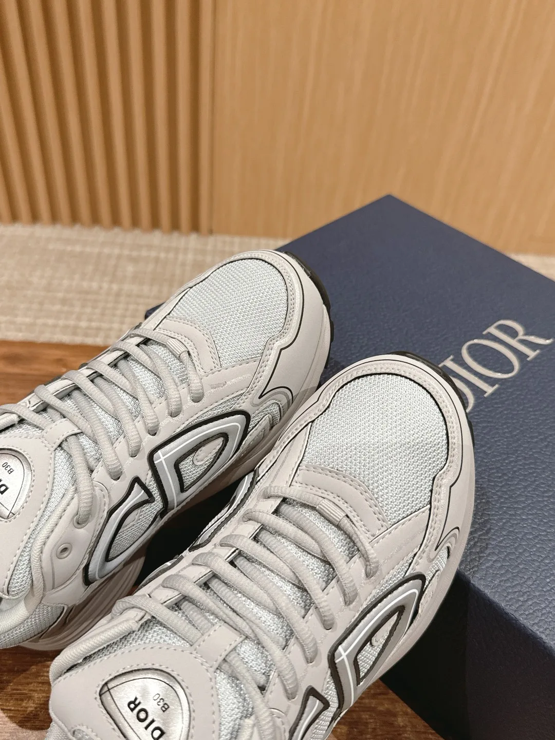 Dior Smooth Sneakers in Grey · view 5