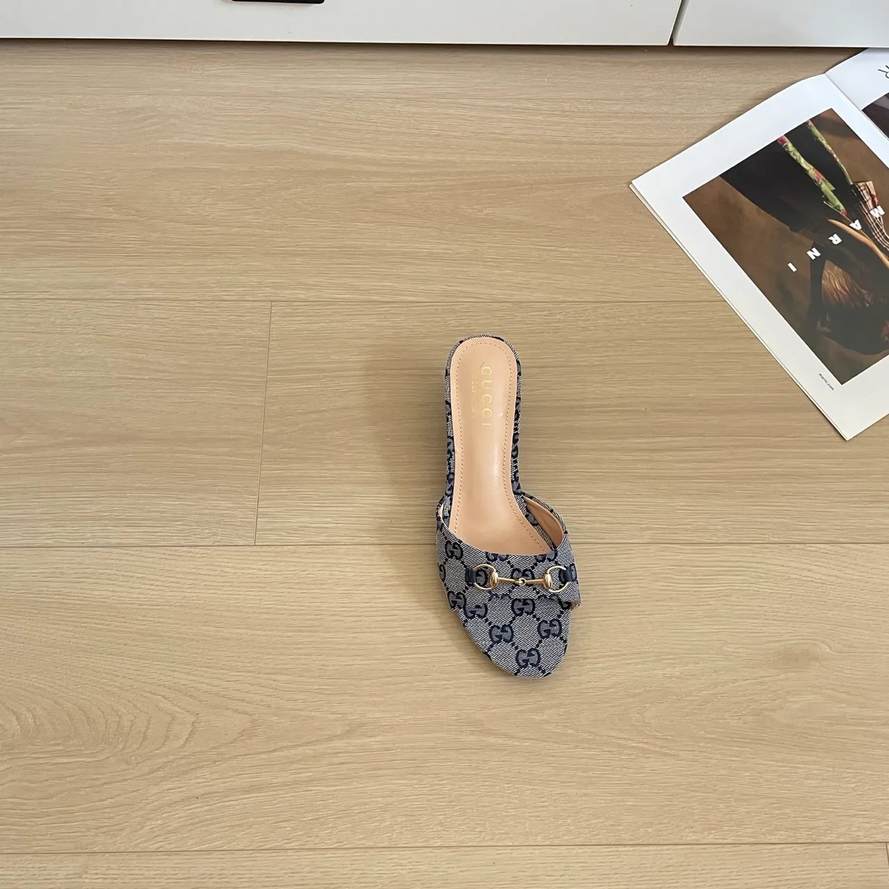 Gucci Heeled Mules in Blue · view 7