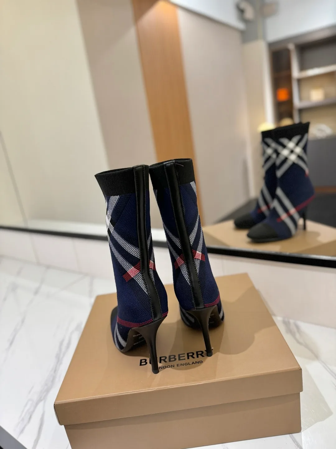 Burberry Knee-High Boots in Blue · view 7