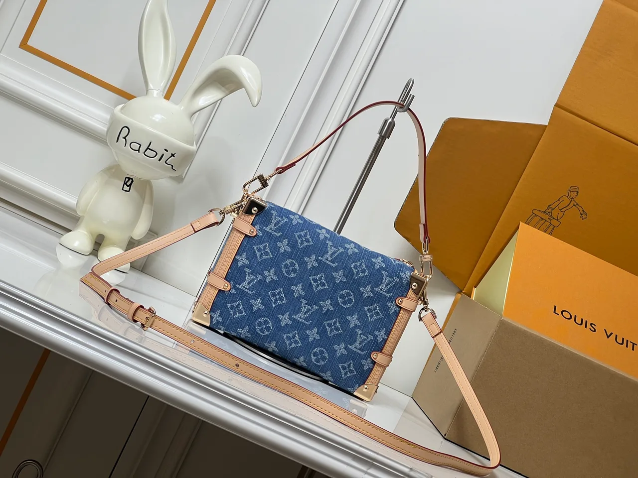 Louis Vuitton Denim Monogram Handbag in Blue · view 4