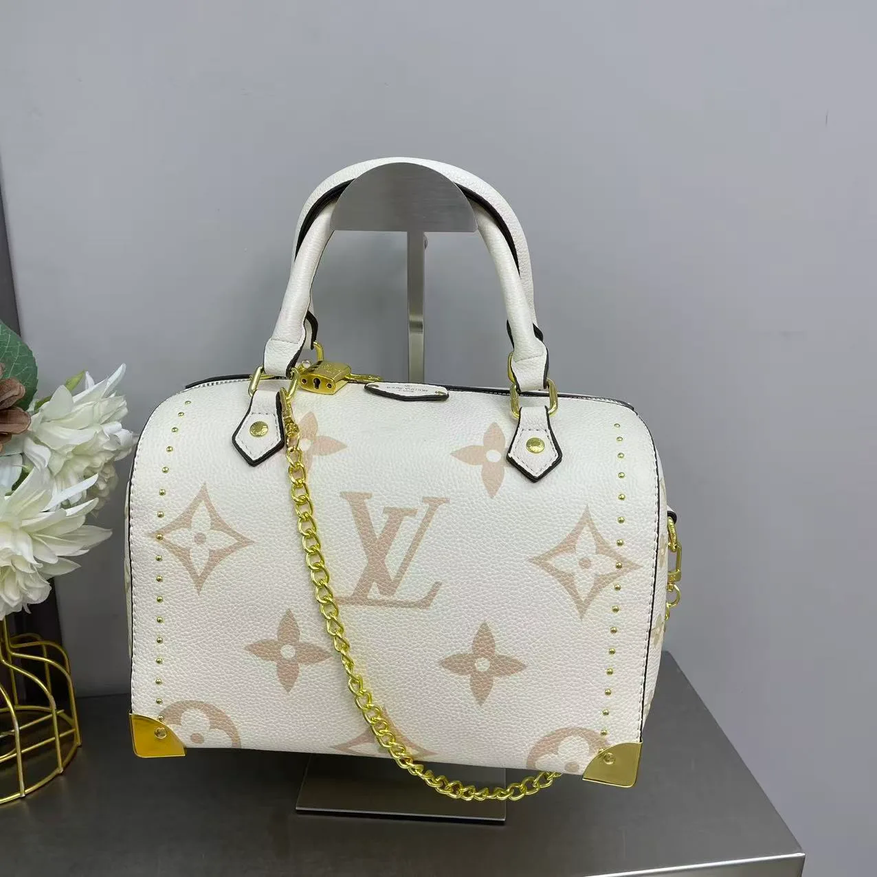 Louis Vuitton Monogram Pillow Bag in Beige & Pink & White & Black & Orange & Purple · view 4