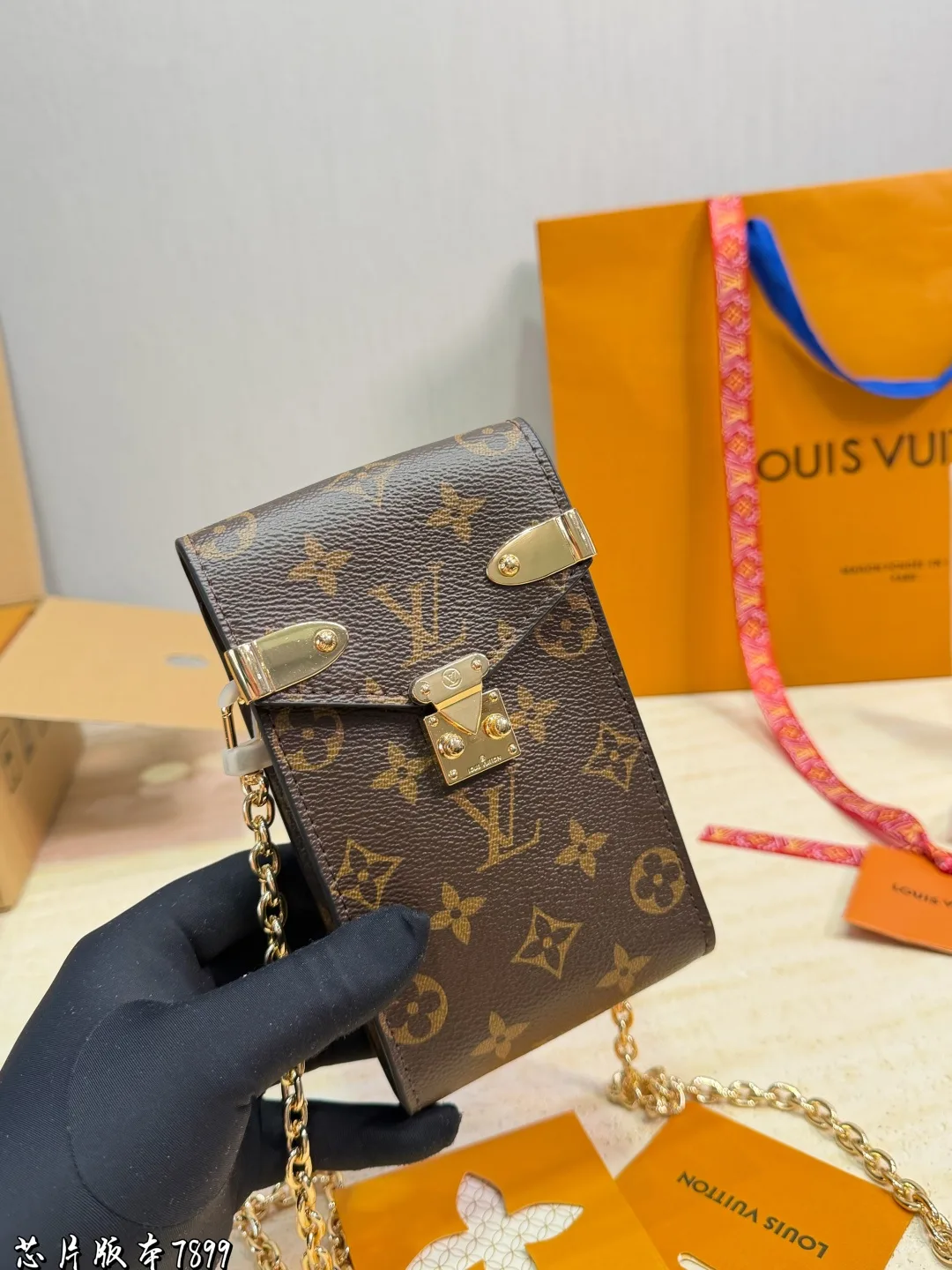 Louis Vuitton Phone Shoulder Pouch in Brown · view 3