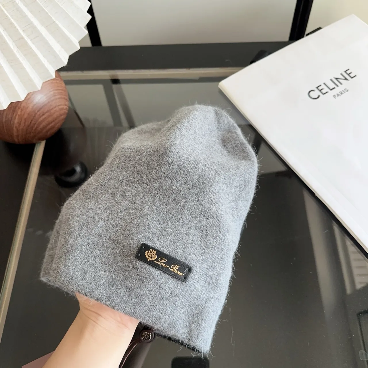 Celine Beanie in Grey · view 7