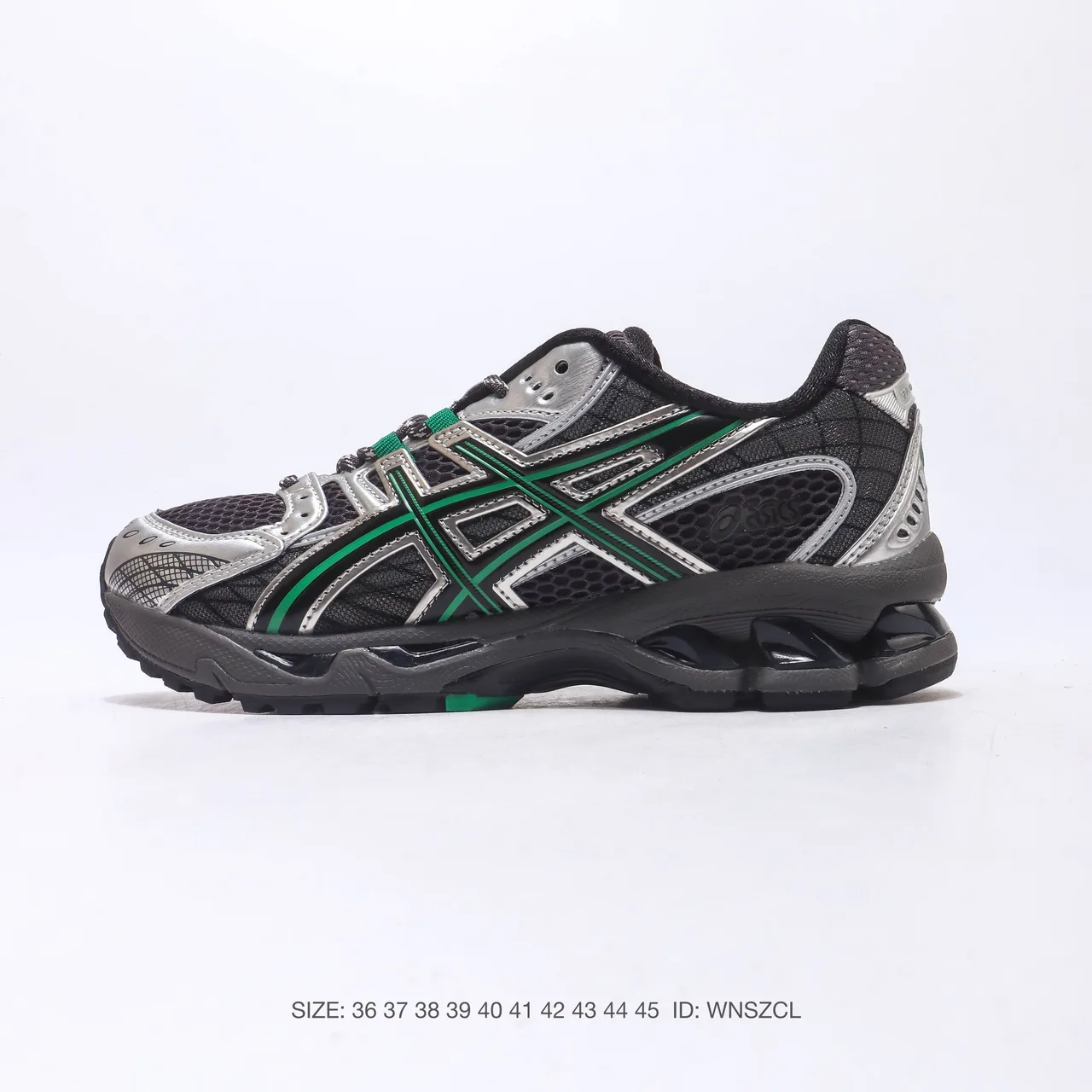 ASICS Gel-Kayano Sneakers in Black & White & Silver & Grey · view 1