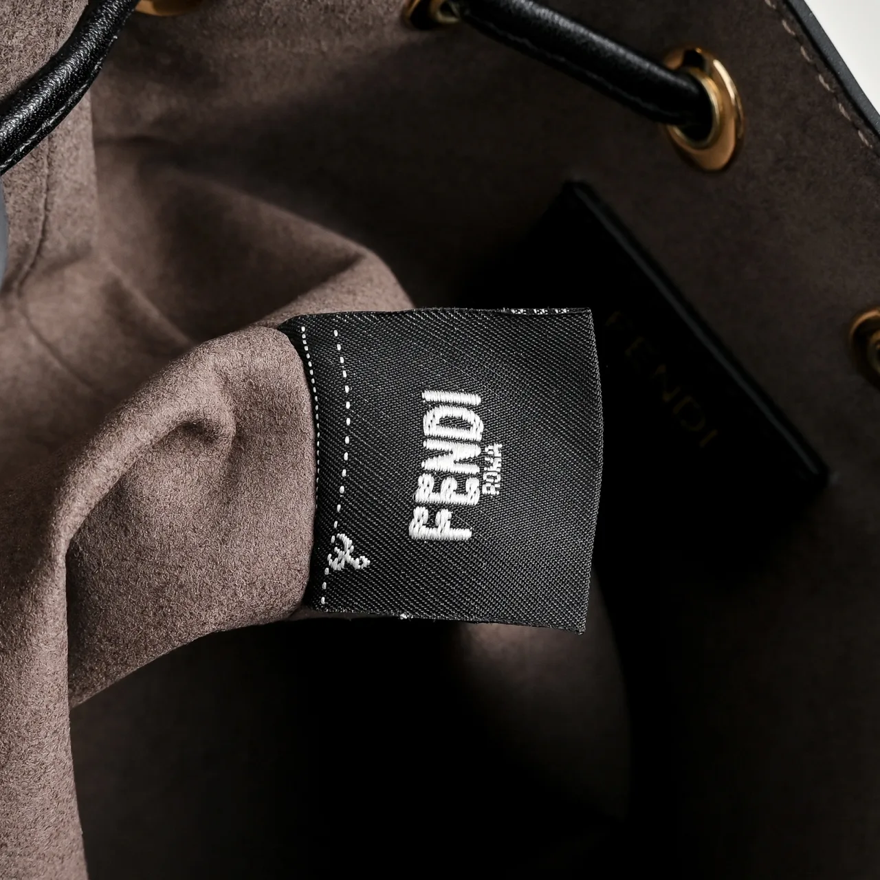 Fendi Smooth Bucket Bag in Black · view 6