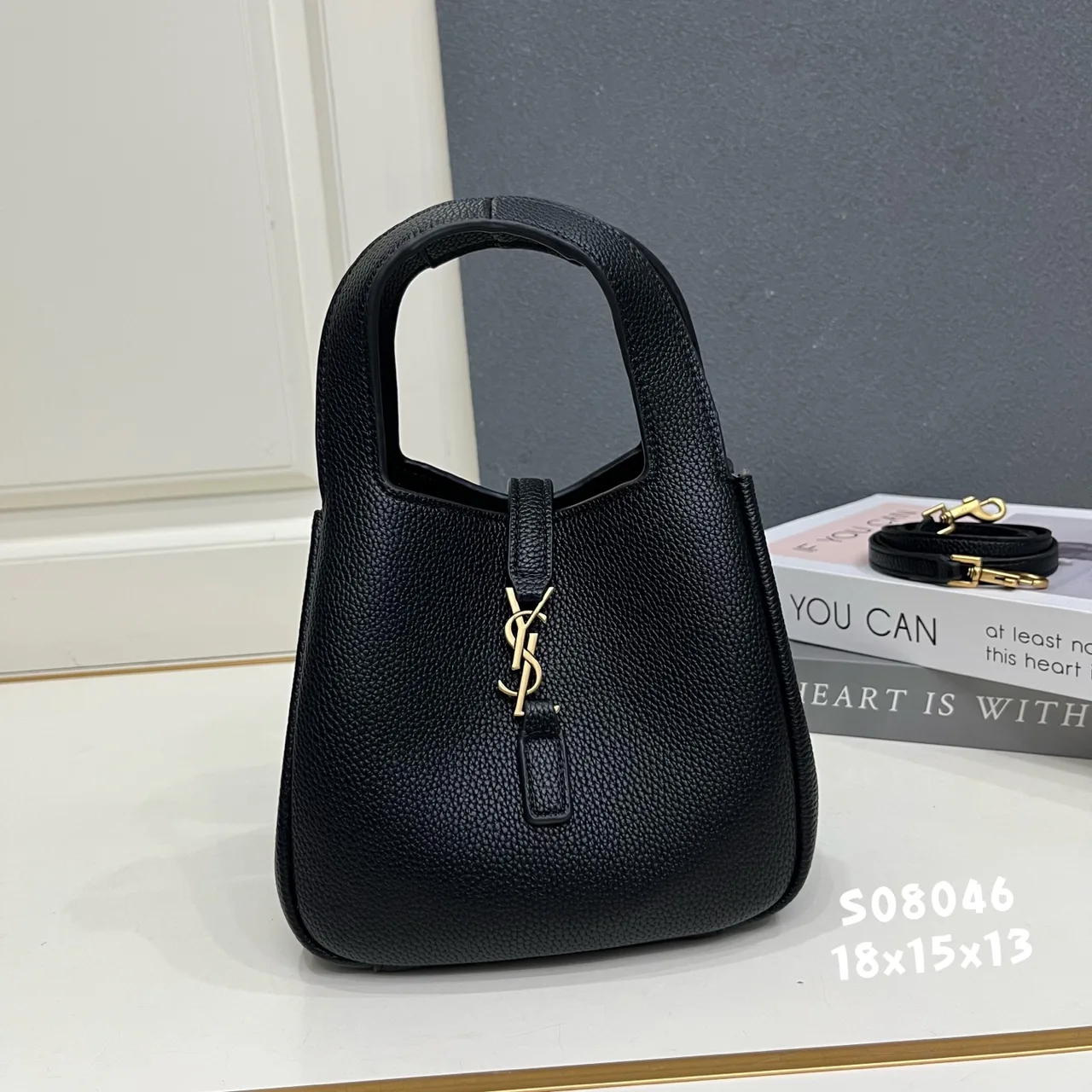 Saint Laurent Top-Handle Tote in Black · view 1