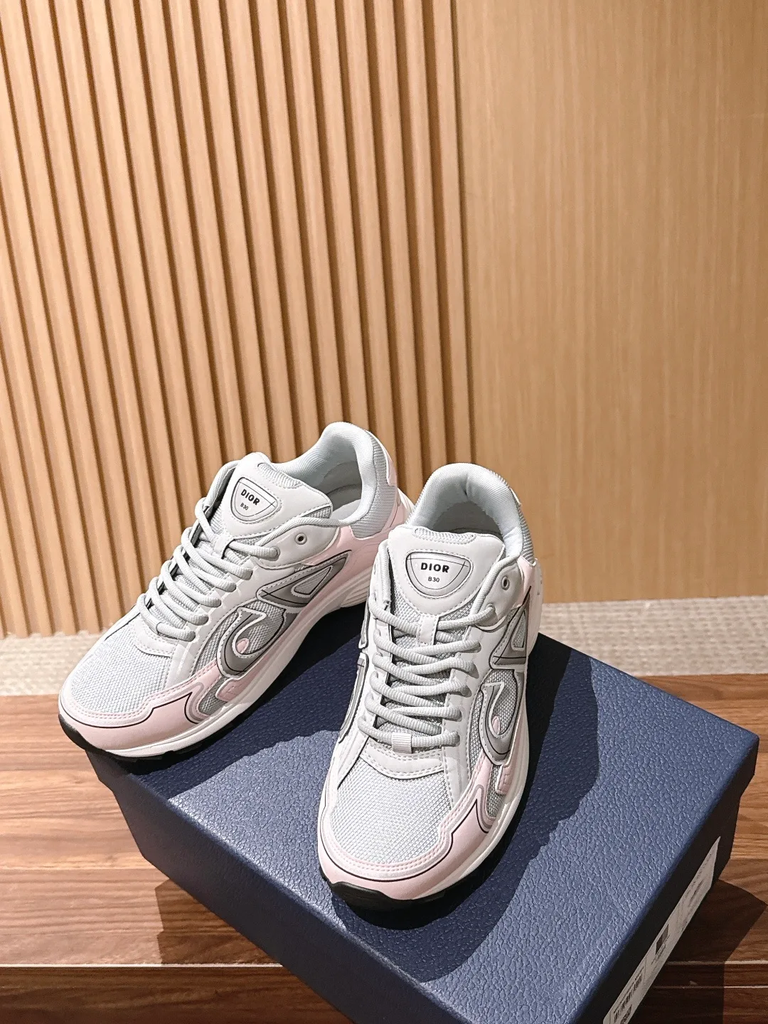 Dior Panelled Sneakers in White · view 4
