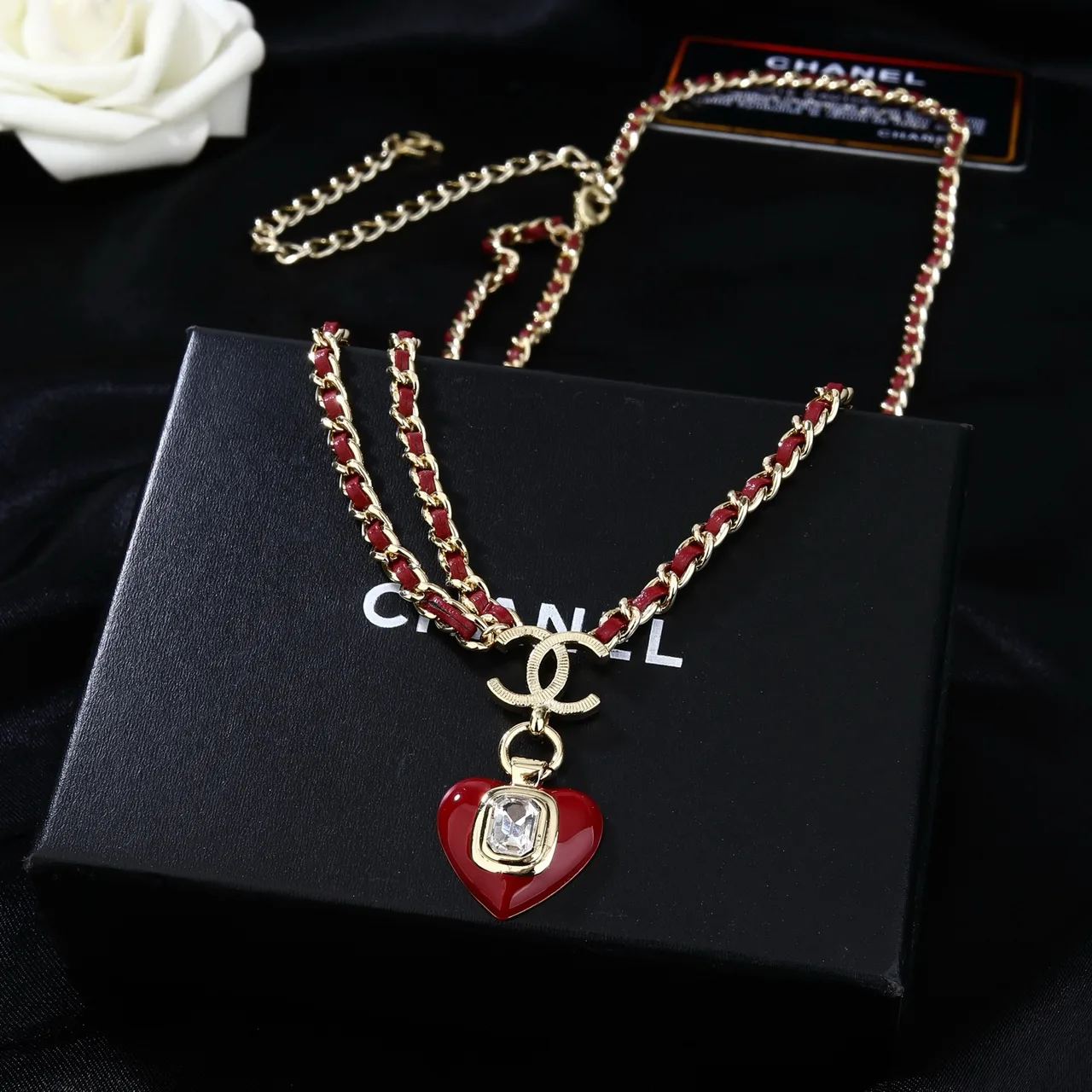 Chanel Chain Belt in Red · view 1