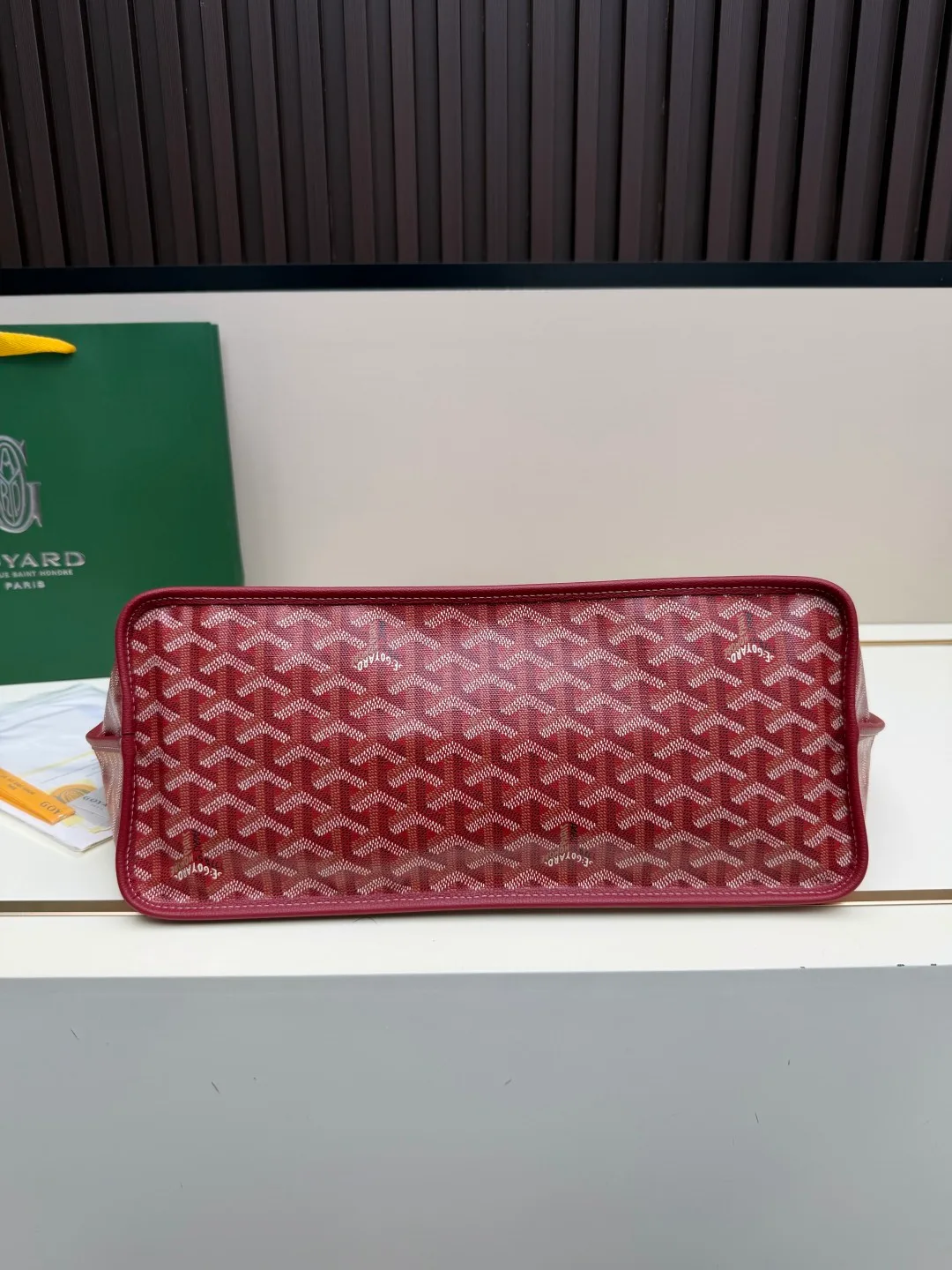 Goyard Canvas Smooth Tote in Red · view 3