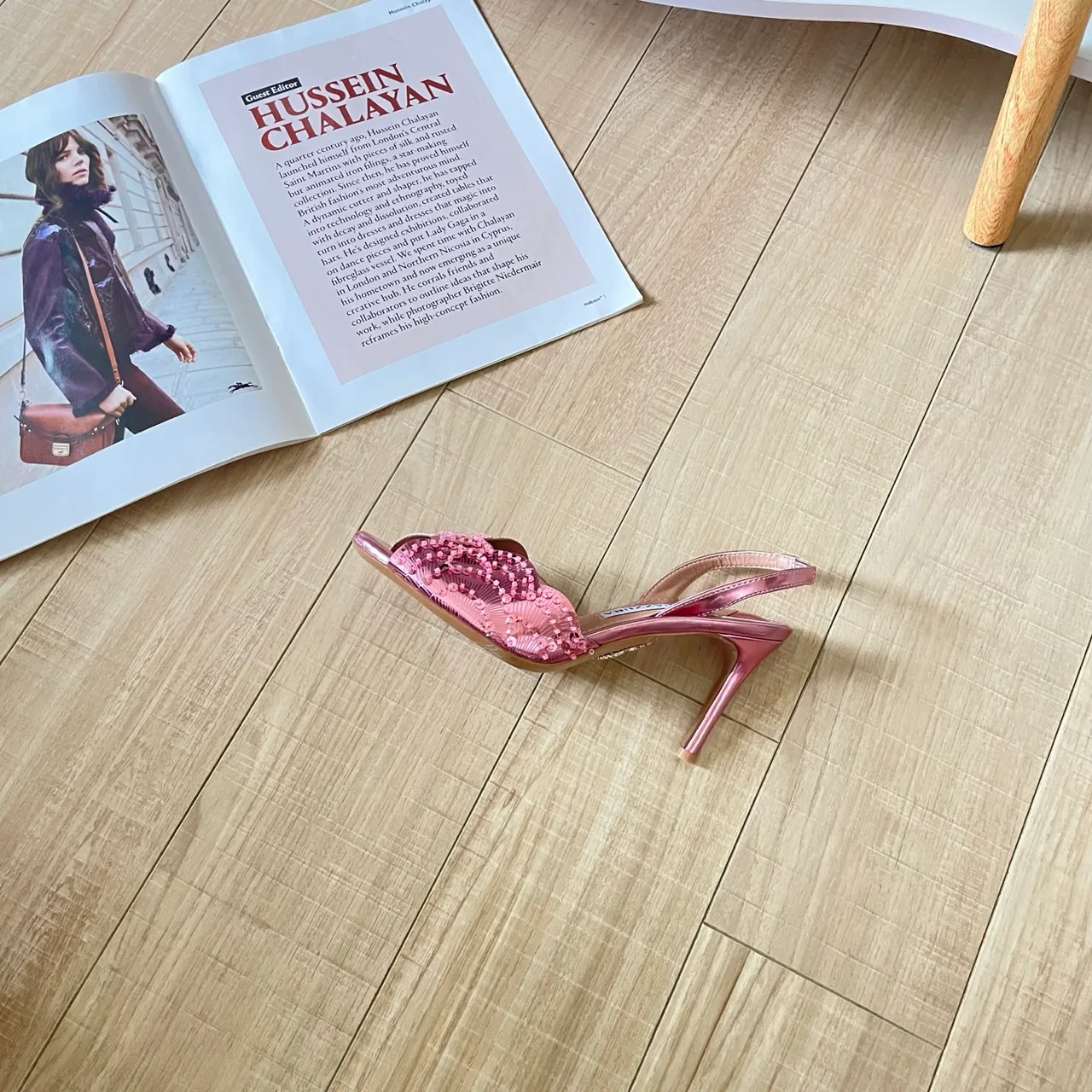 Aquazzura Sheepskin Glossy Bow Embellished Slingback Sandals in Pink · view 6