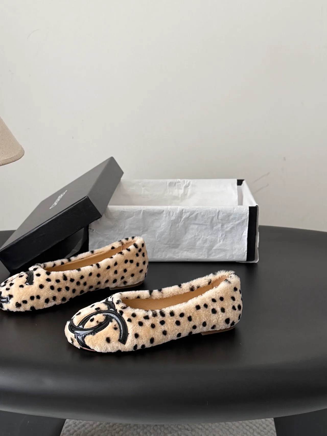Chanel Wool Flats in Cream · view 2