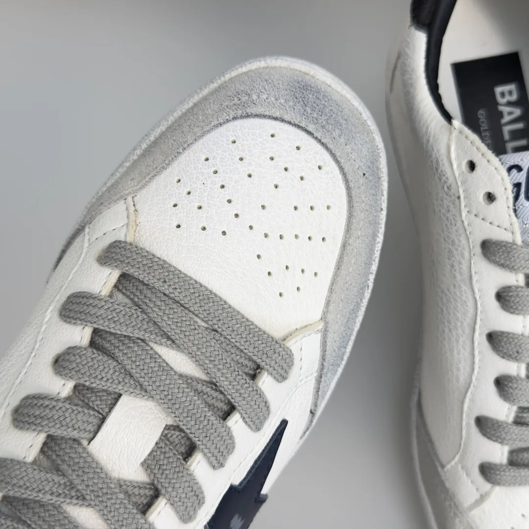 Golden Goose Cowhide Ball Star Sneakers in White · view 7