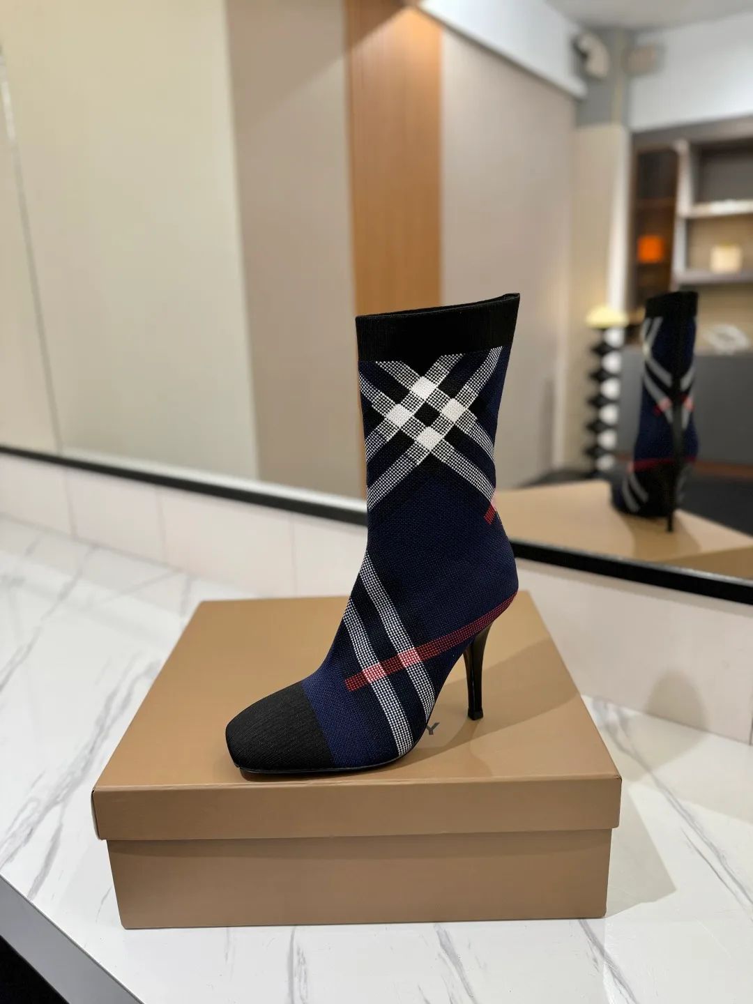 Burberry Knee-High Boots in Blue · view 4