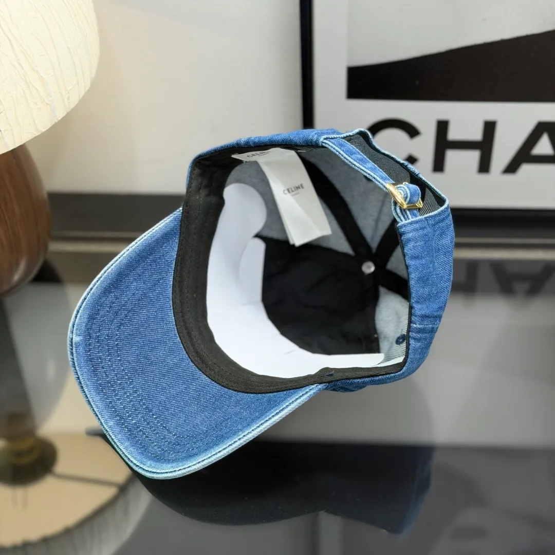Celine Denim Baseball Cap in Blue & Grey · view 7