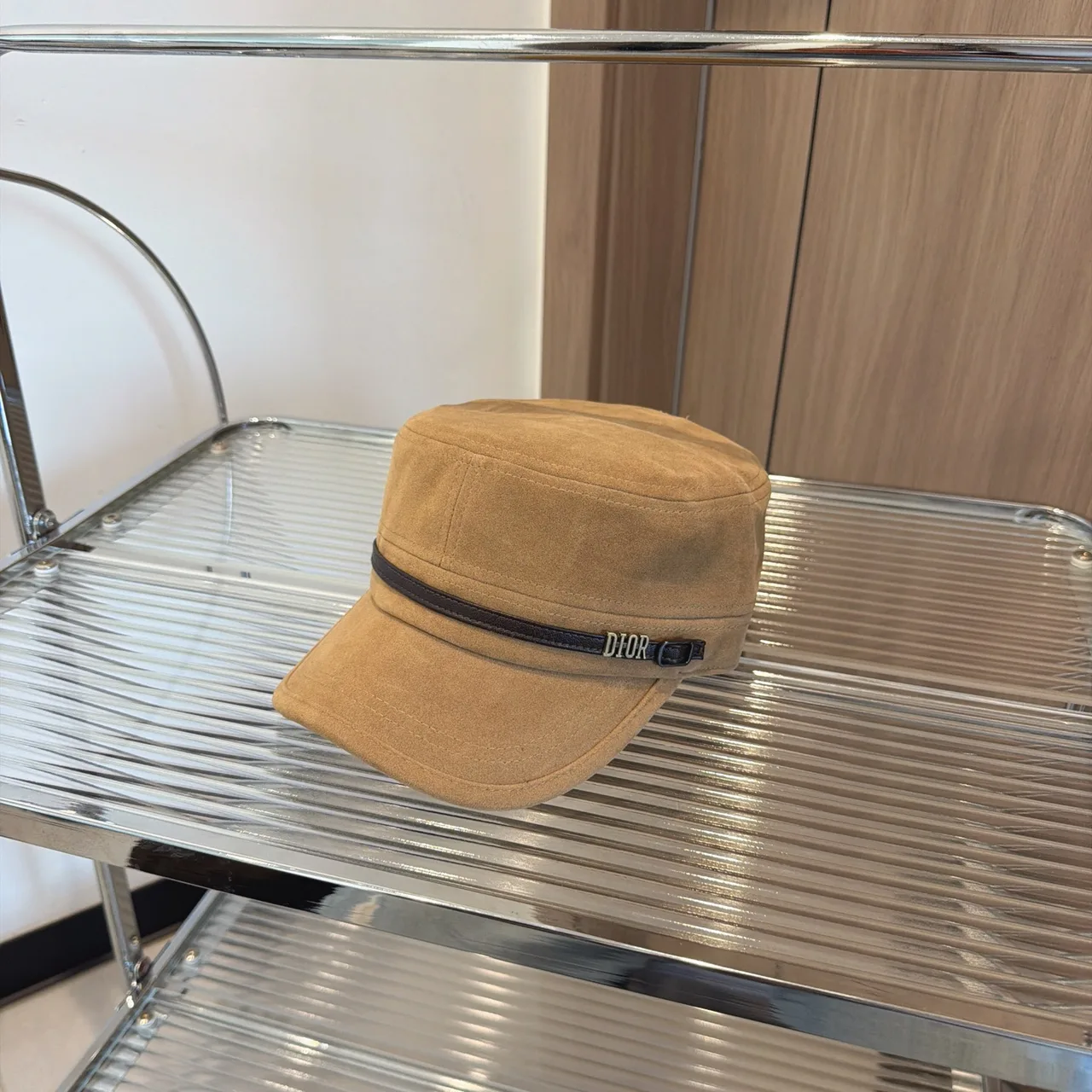 Dior Flat-Top Cap in Brown & Black & Tan & Beige · view 3