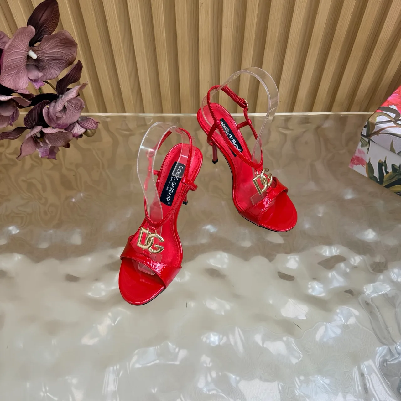 Dolce & Gabbana Heeled Sandals in Red · view 6