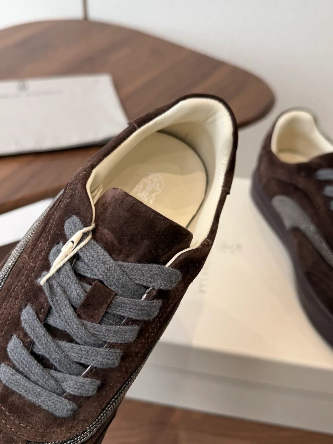 Brunello Cucinelli Cowhide Suede Sneakers in Brown · view 7