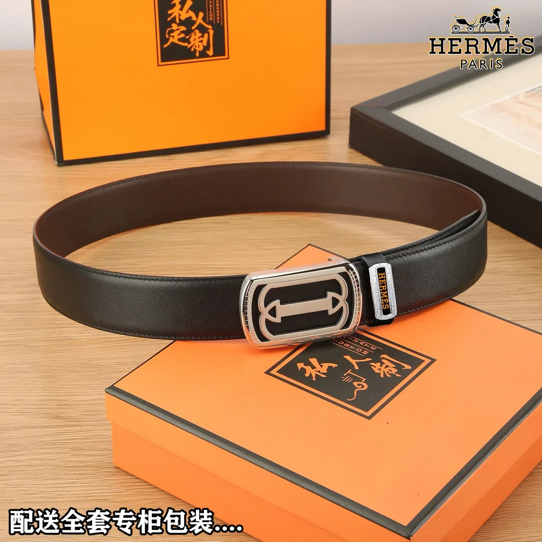Hermes Rectangular buckle belt in Black · view 4