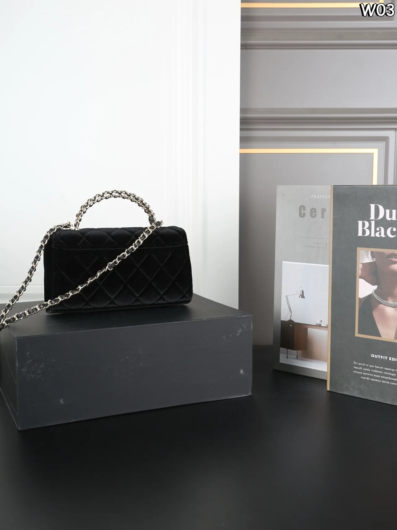 Chanel Kelly Chain-Handle Bag in Black · view 2