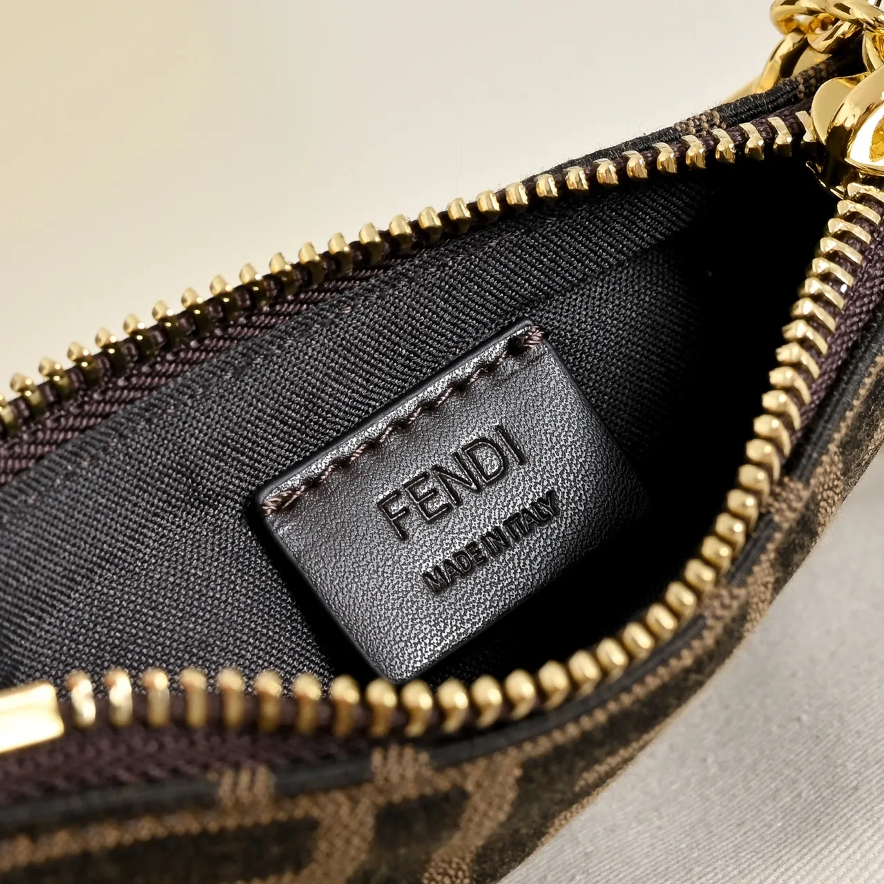 Fendi Chain Pouch in Brown · view 6