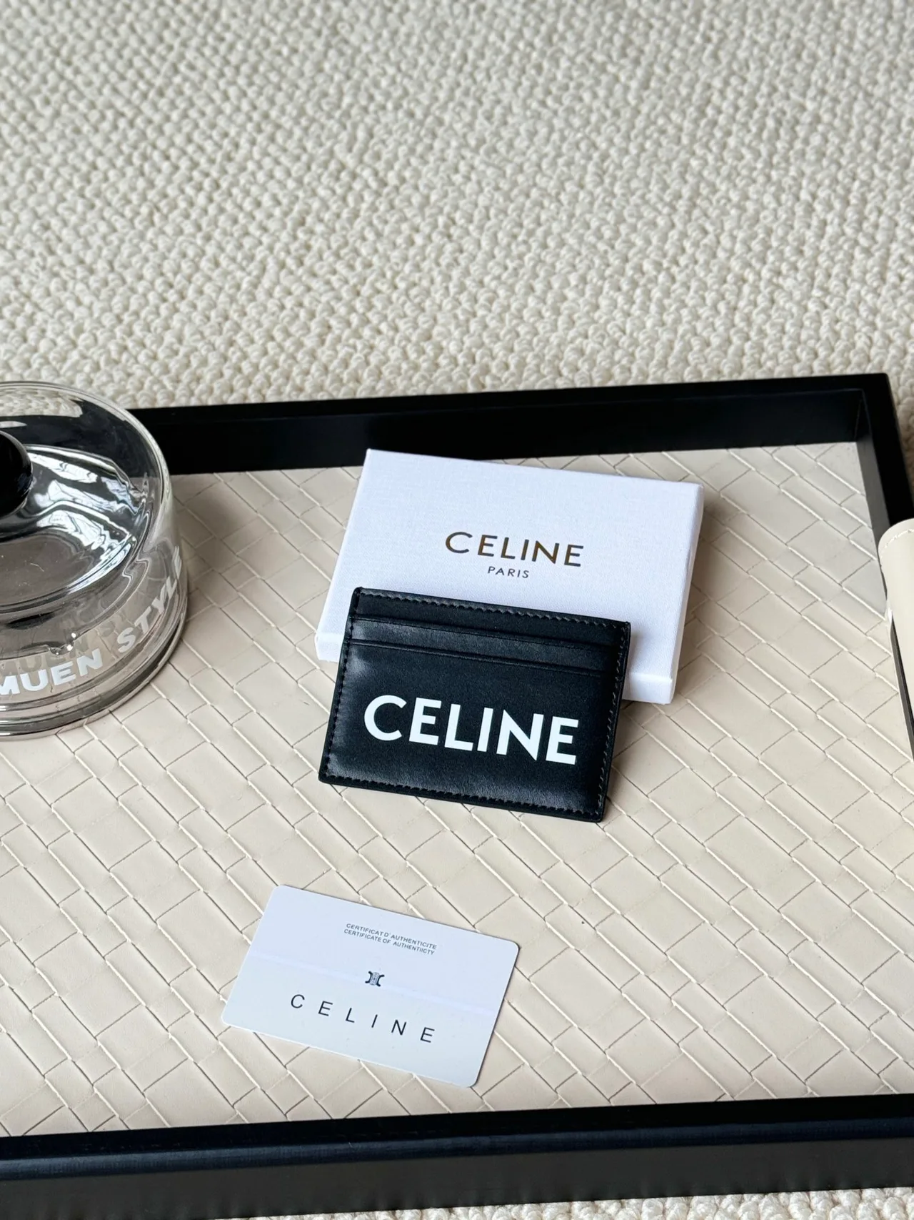 Celine Smooth Cardholder in Black · view 1