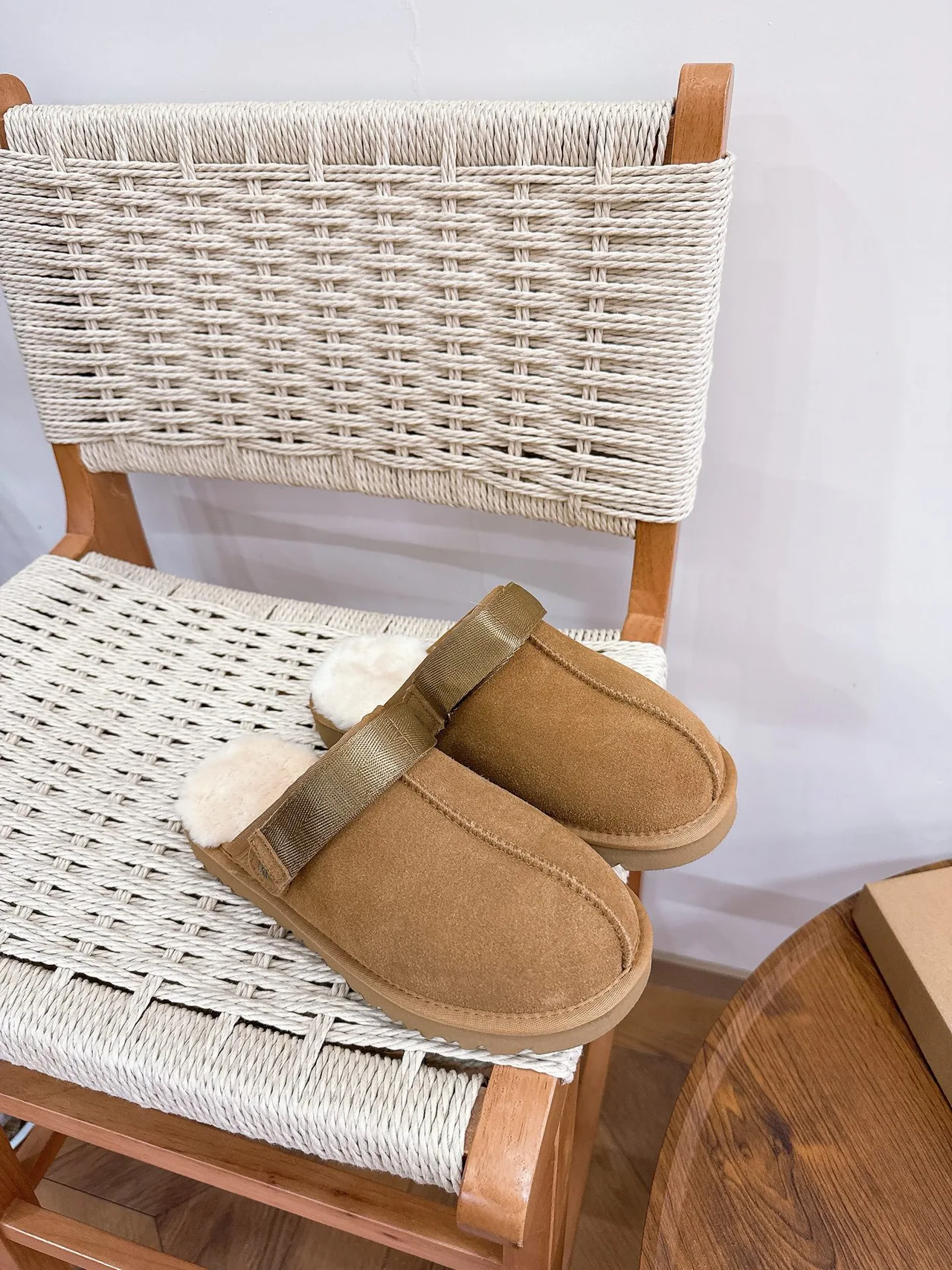 UGG Suede-Look Clogs in Tan · view 1
