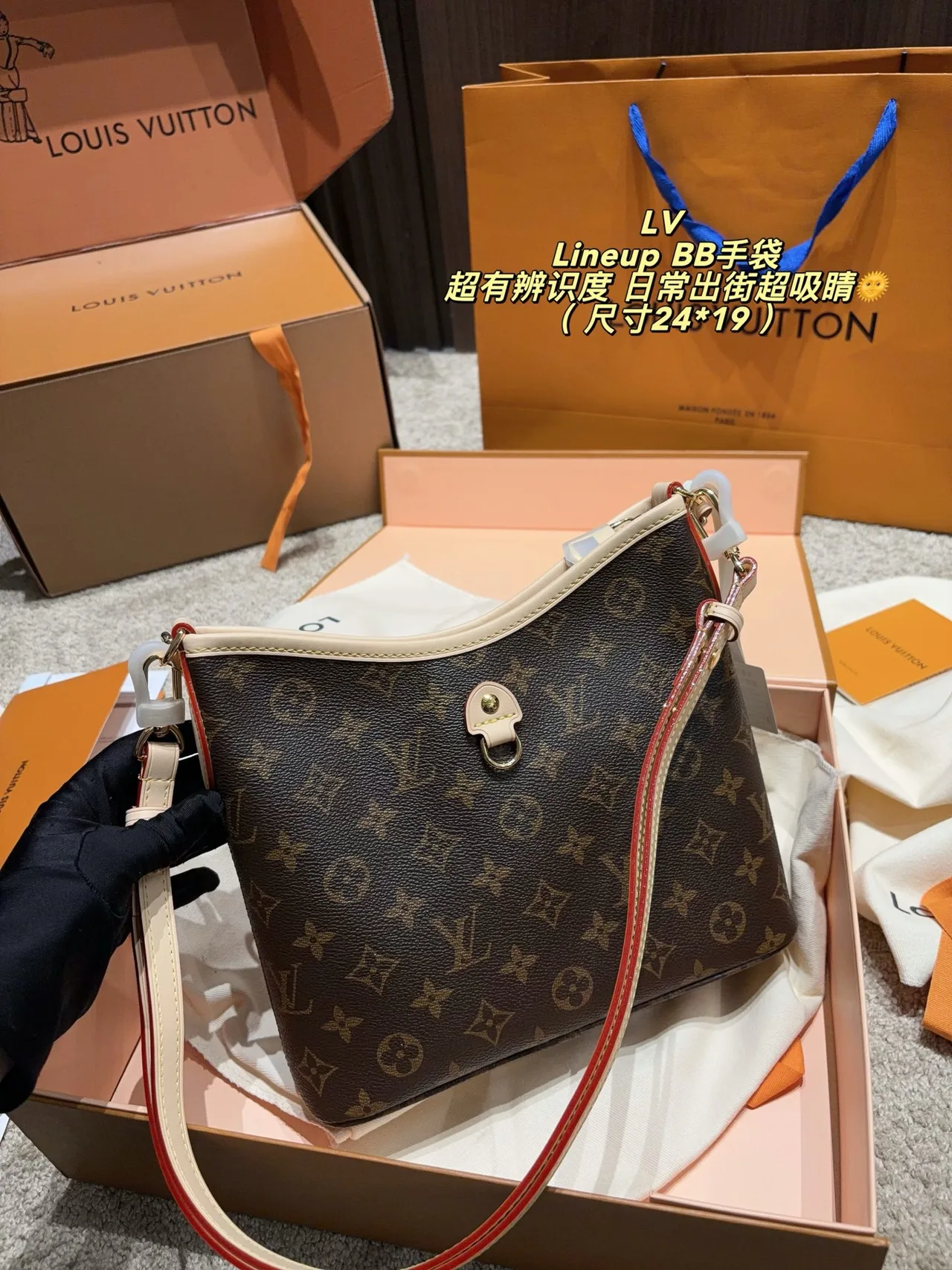 Louis Vuitton Canvas Smooth Hobo Bag in Brown · view 2