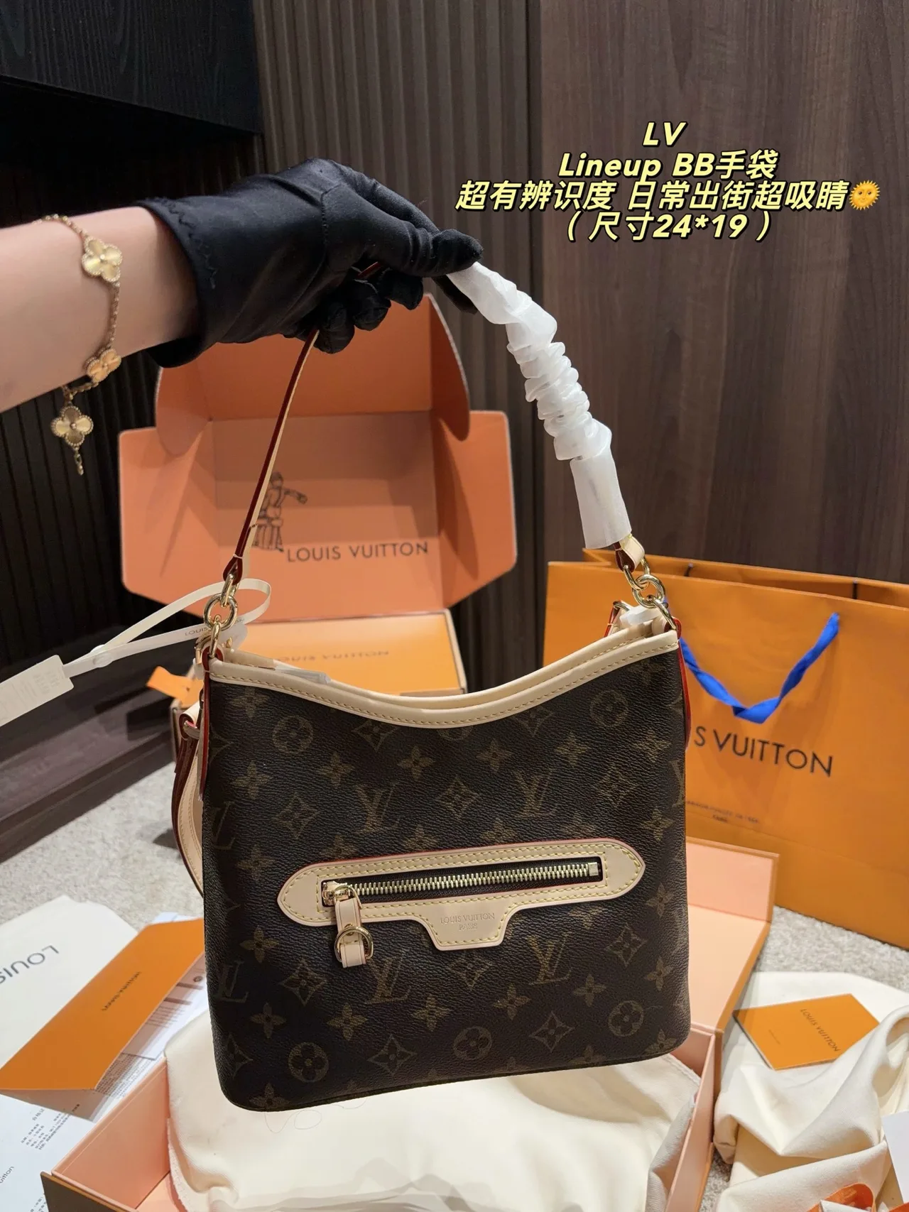 Louis Vuitton Canvas Smooth Hobo Bag in Brown · view 3