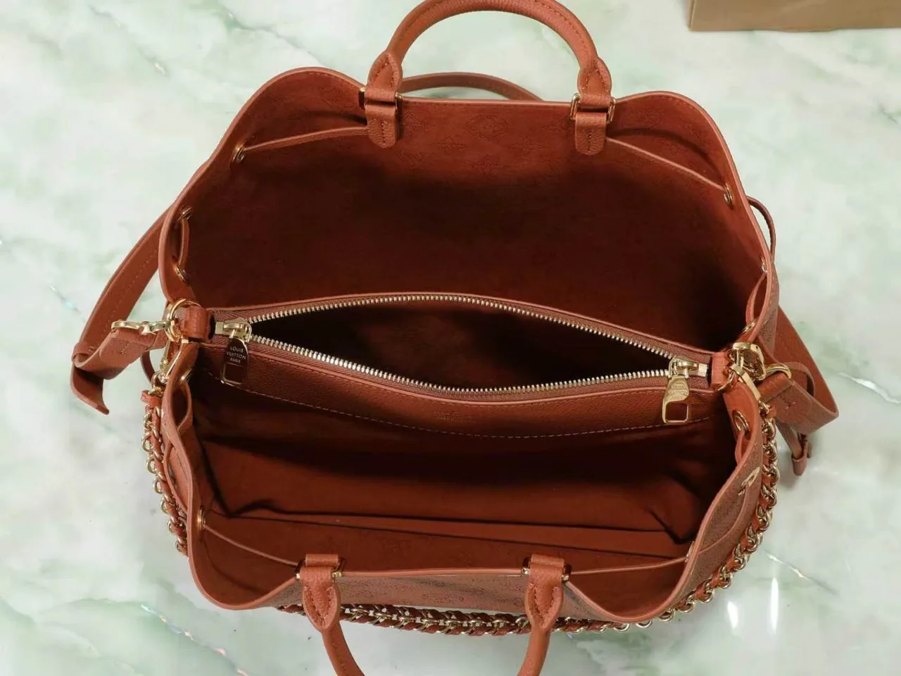 Louis Vuitton Leather Crossbody Bag in Brown · view 8