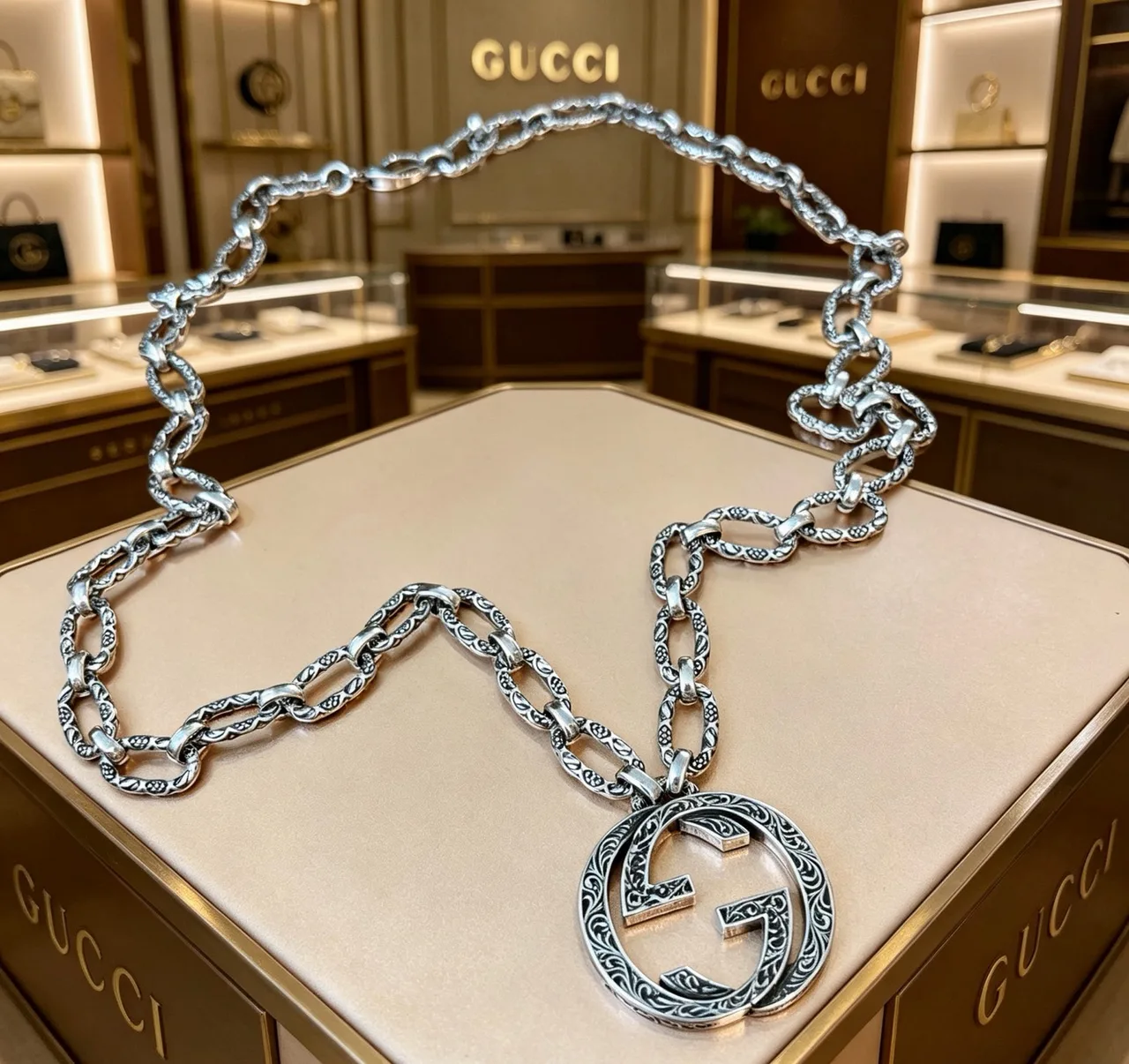 Gucci Pendant Necklace in Silver · view 3