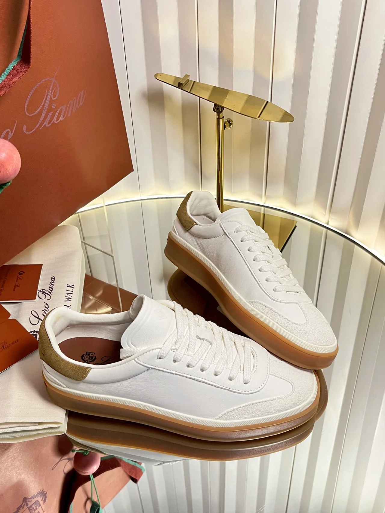 Loro Piana Cashmere Sneakers in White · view 6