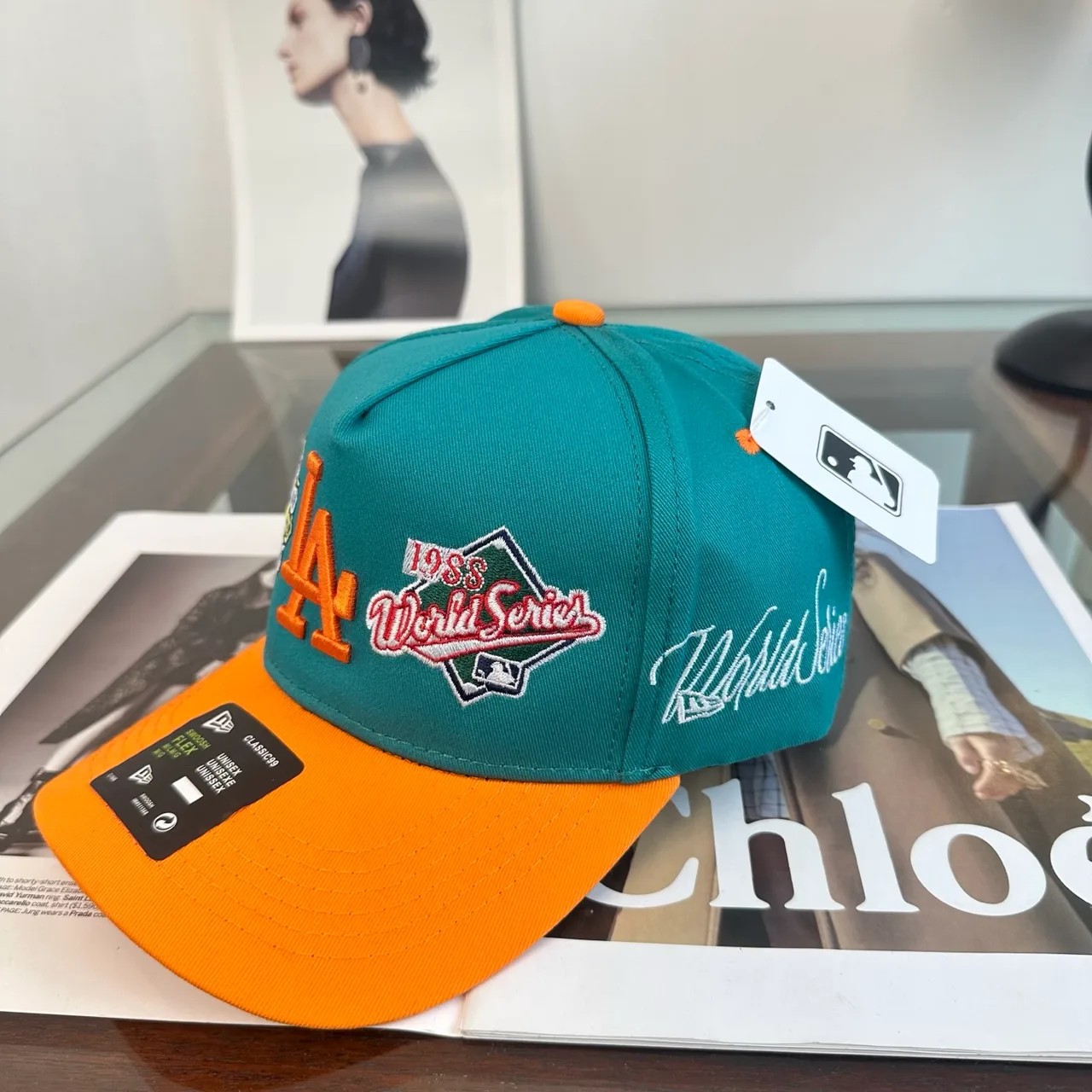 New Era LA World Series Cap in Black & Beige & Green & Burgundy & White & Purple · view 4