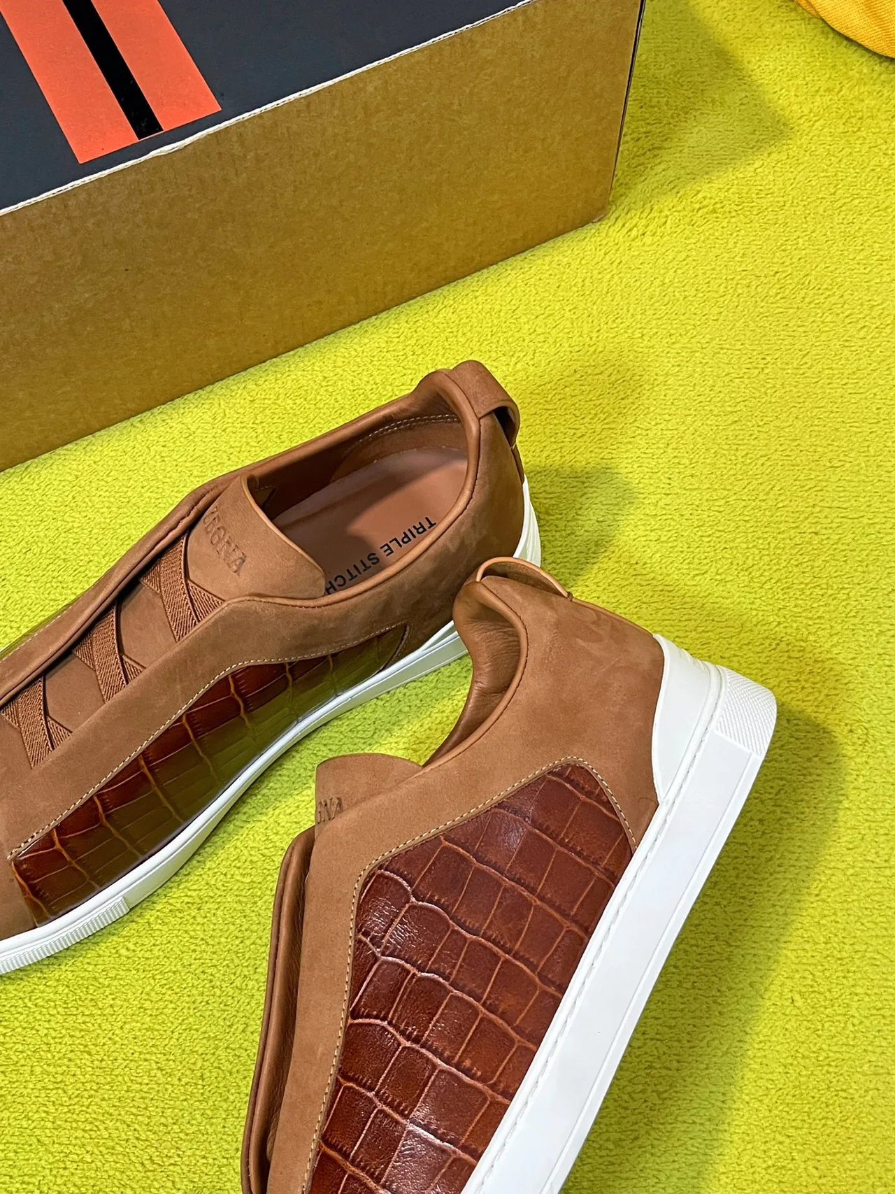 Zegna Triple Stitch Shoes in Brown · view 8