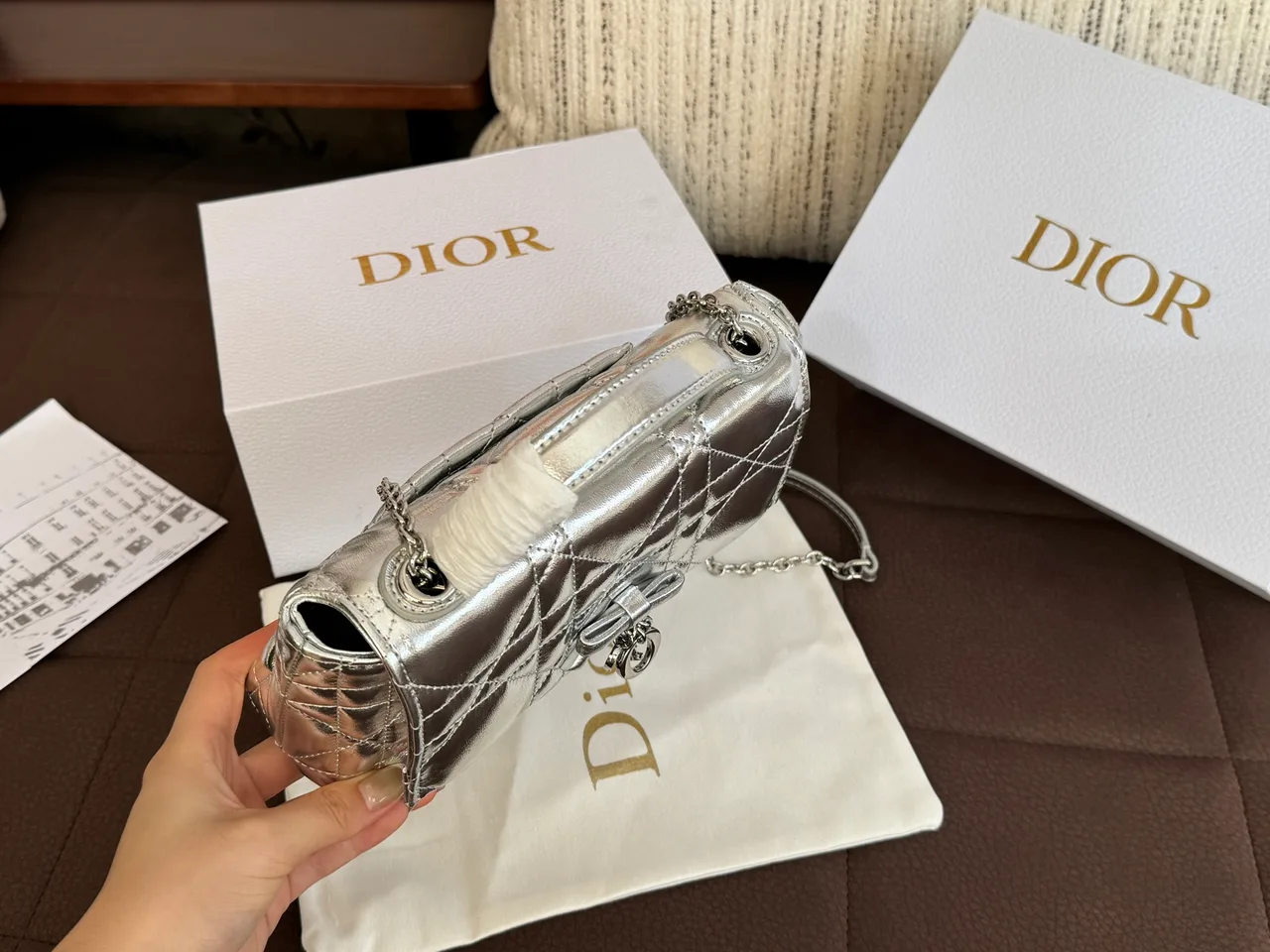 Dior My Dior metallic flap bag in Gold & Silver · view 6