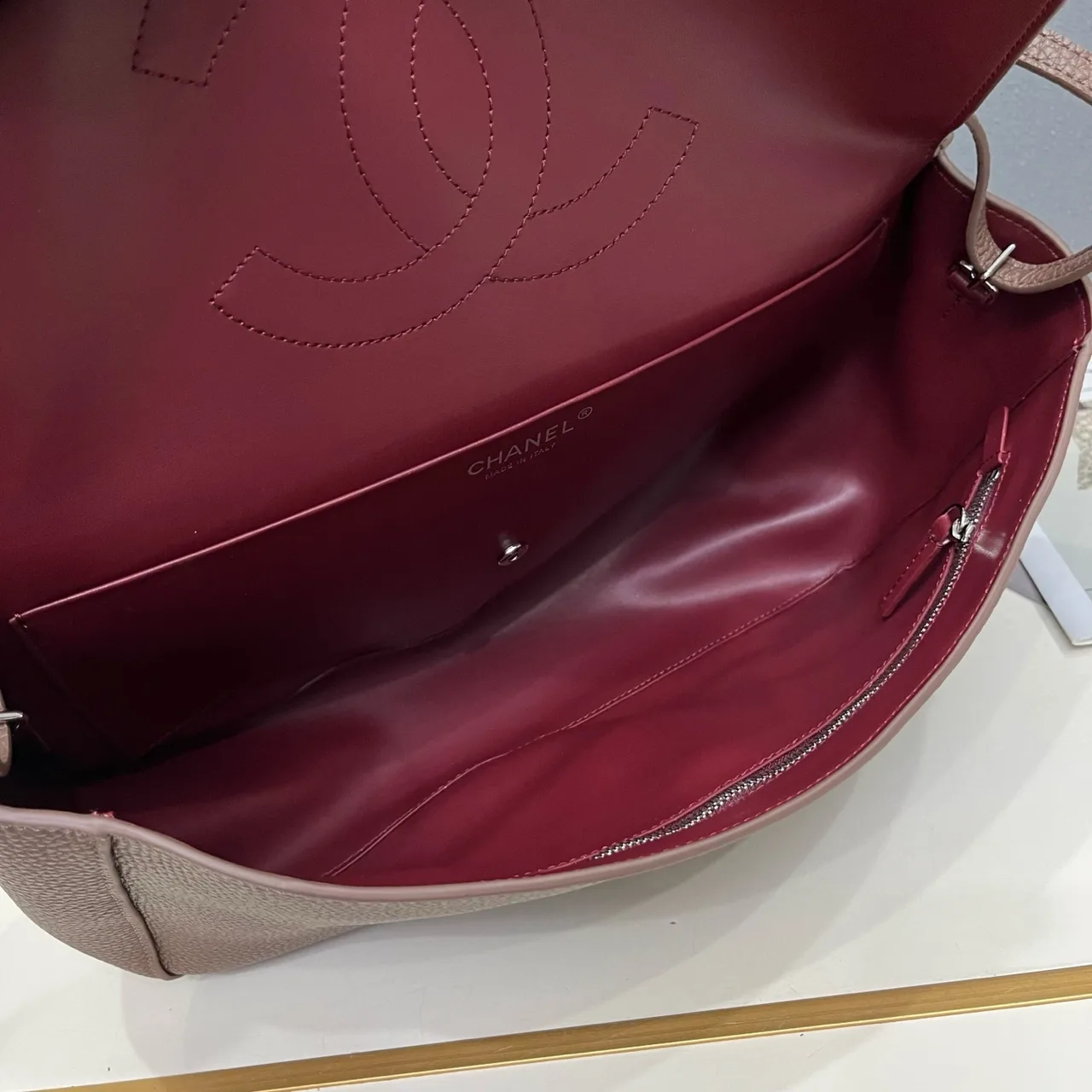 Chanel Smooth Shoulder Bag in Brown · view 8