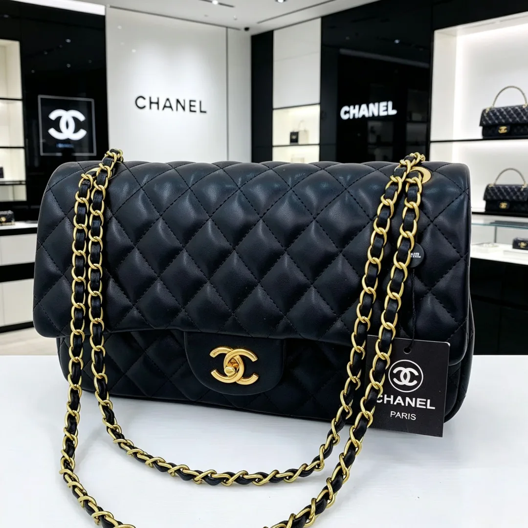 Chanel Quilted Flap Bag in Pink / Beige / Red / Blue / Black / White / Green · view 5