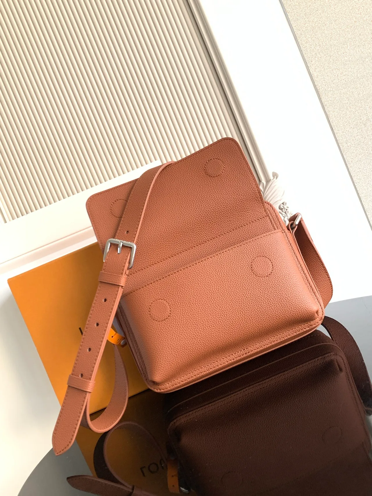 Louis Vuitton Cowhide Messenger Bag in Brown · view 5