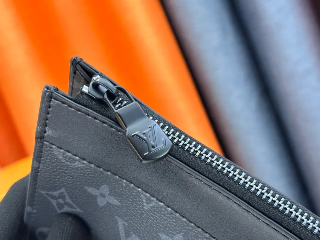 Louis Vuitton Canvas Clutch in Grey · view 7