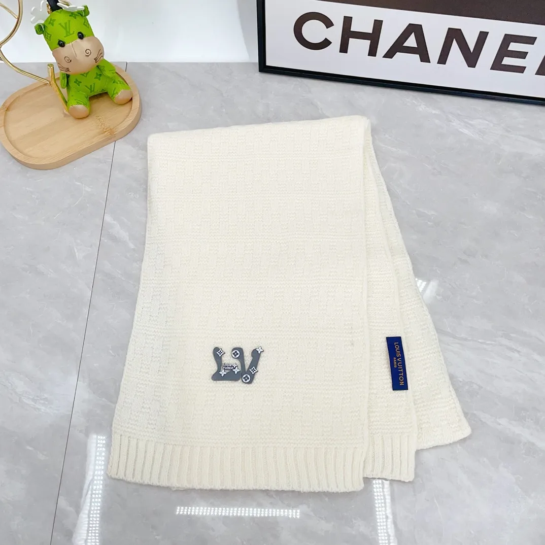 Louis Vuitton Wool Embroidered Hat Scarf and Gloves Set in White · view 3