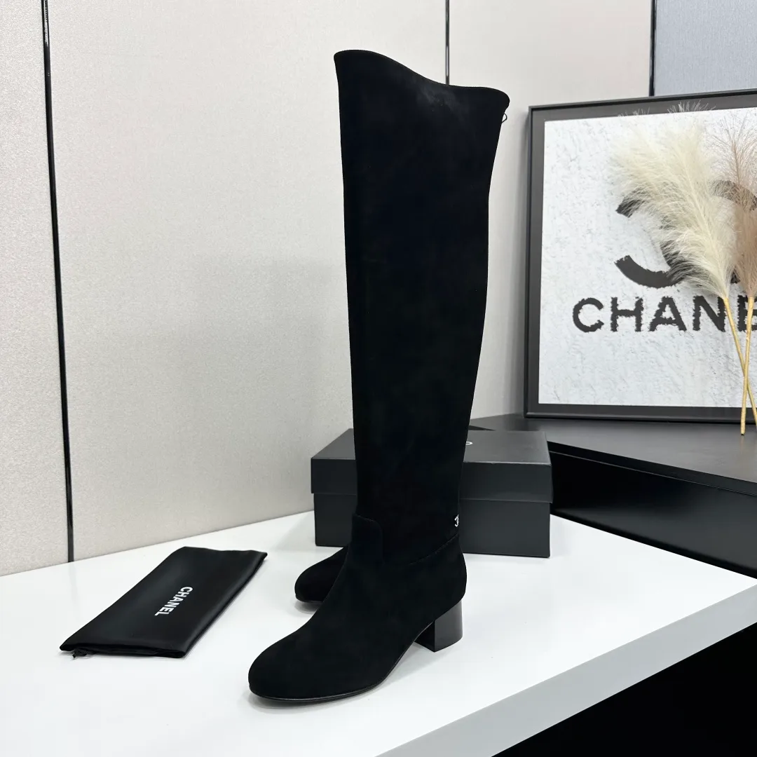 Chanel Cowhide Ankle Boots in Black · view 5