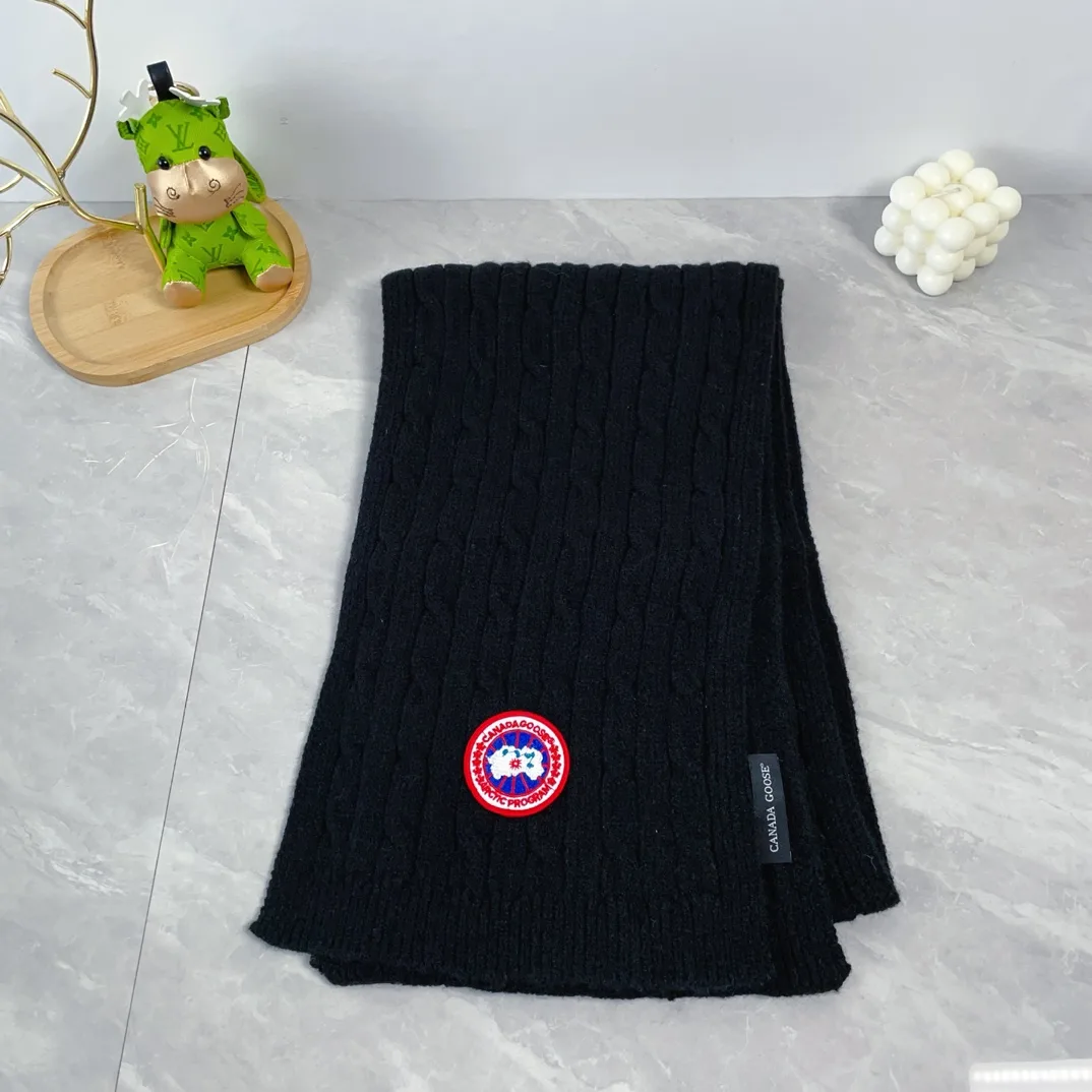 Canada Goose Wool Ribbed Hat Scarf and Gloves Set in Black · view 3