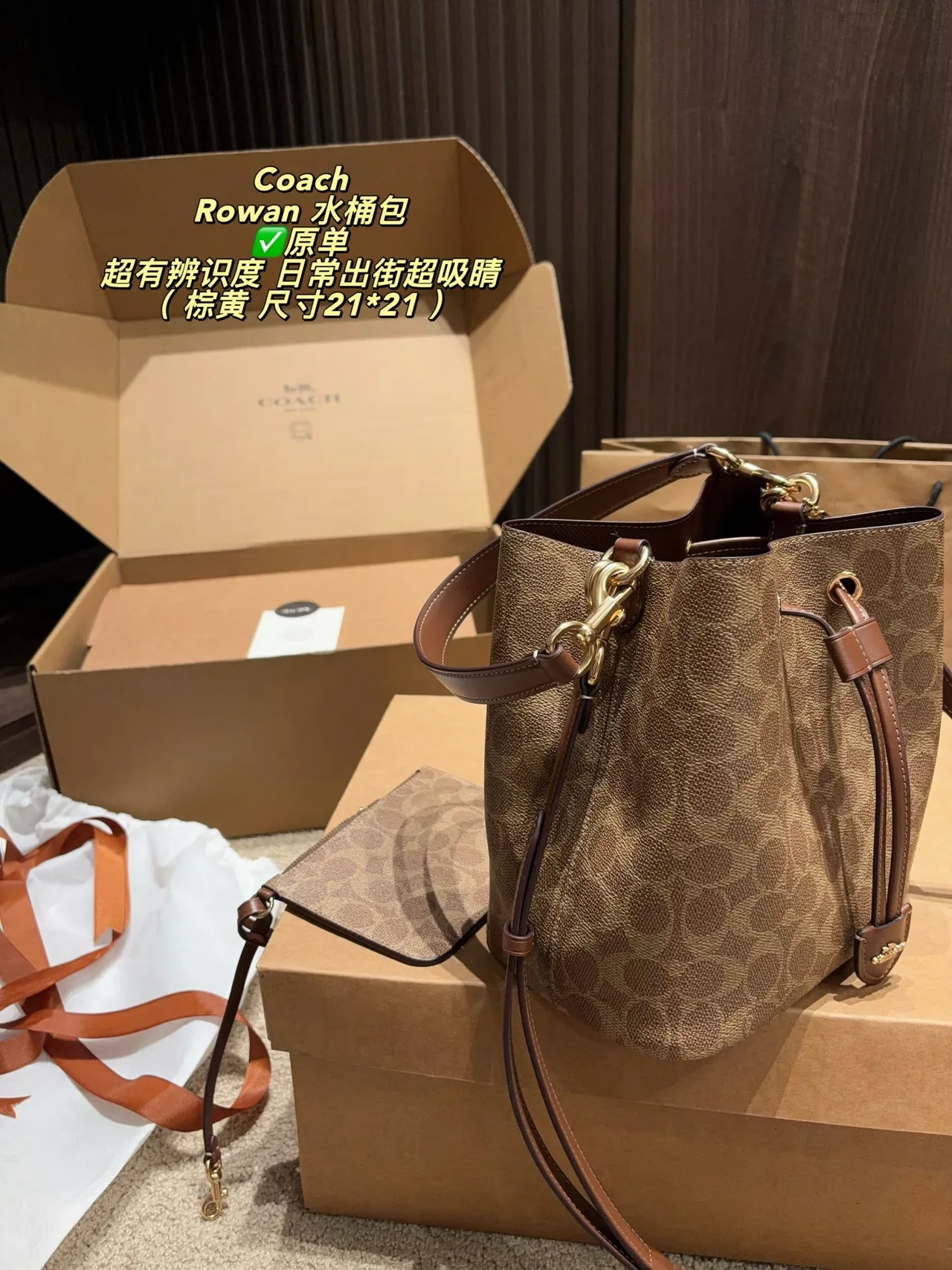 Coach Rowan Bucket Bag in Brown · view 4