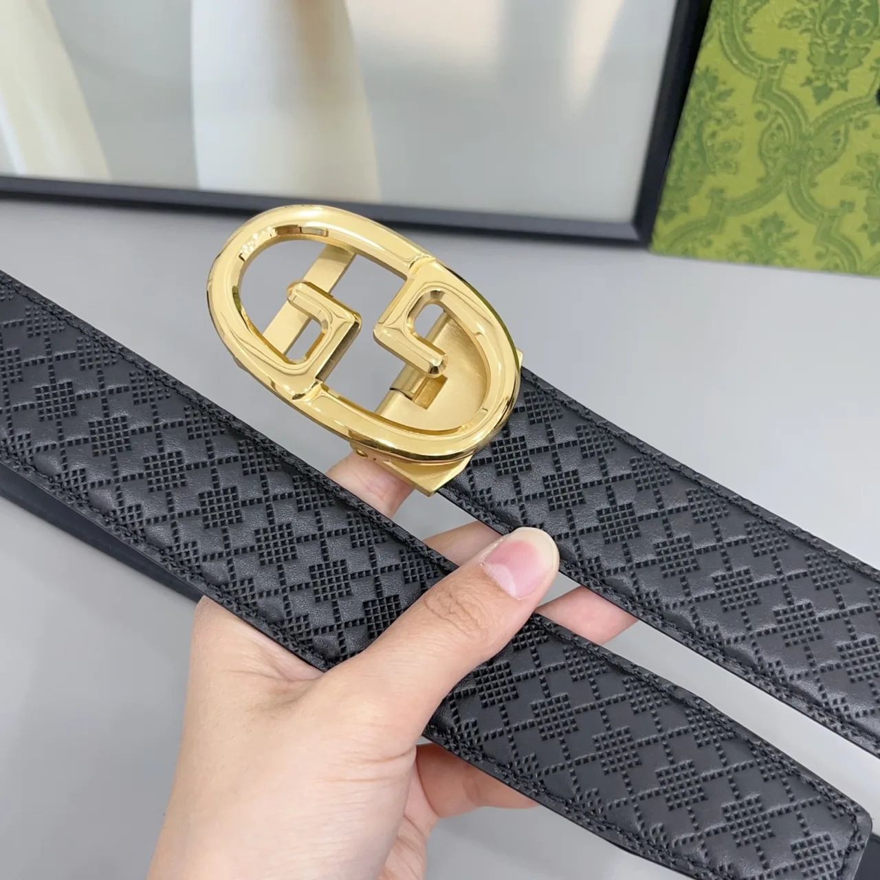 Gucci Quilted Belt in Black · view 5