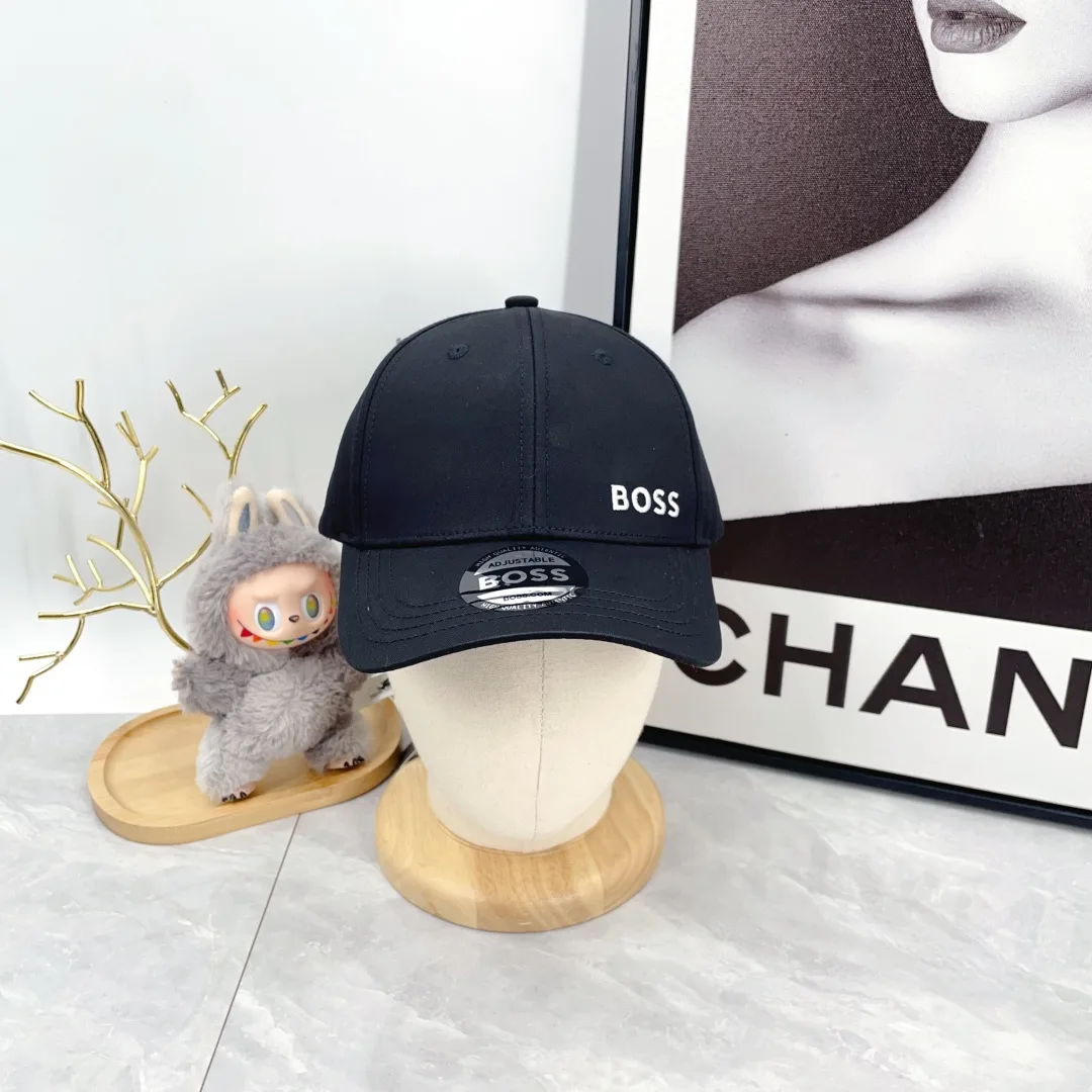 Boss Embroidered Baseball Cap in Black · view 3