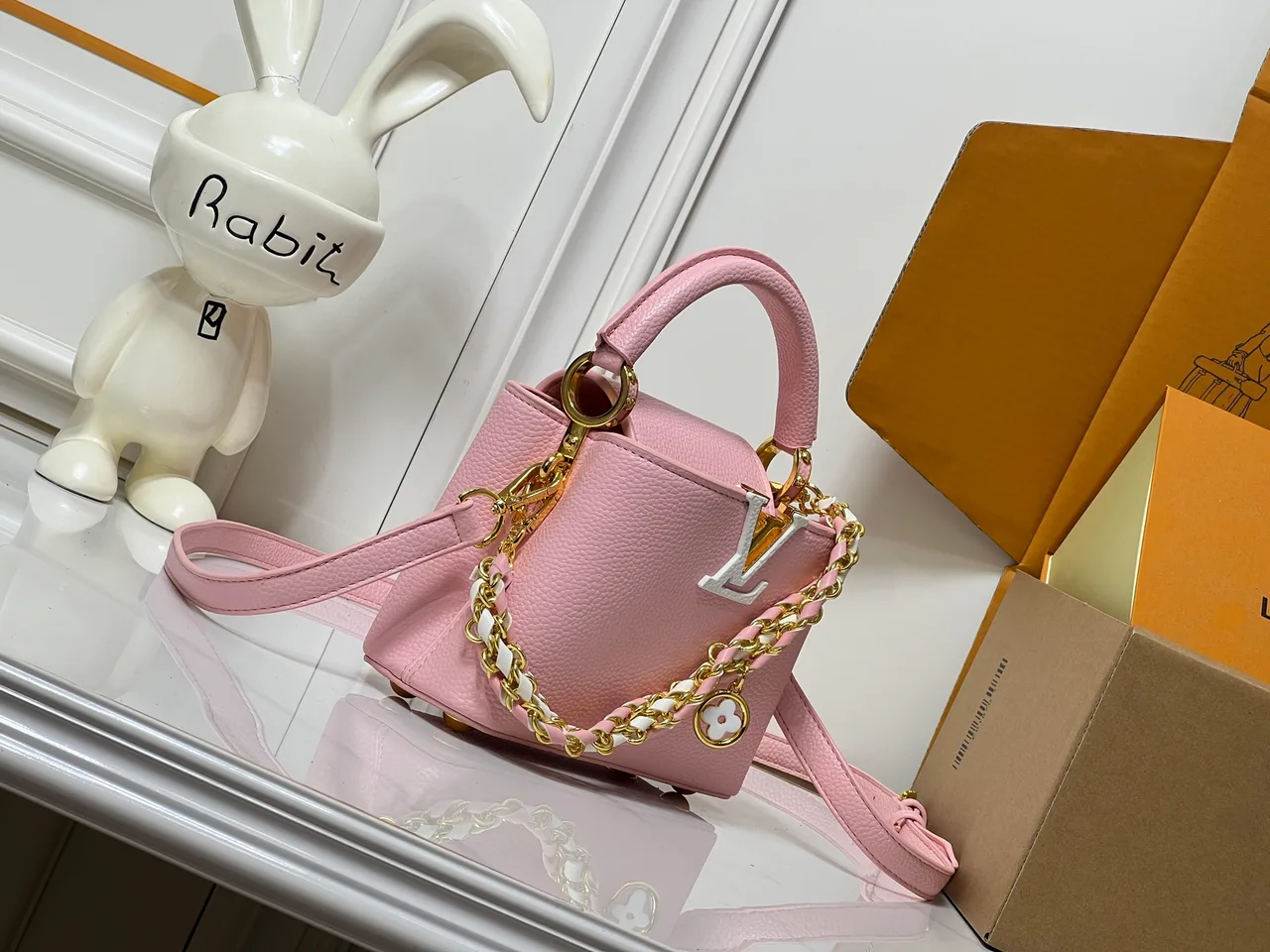 Louis Vuitton Cowhide Handbag in Pink · view 2