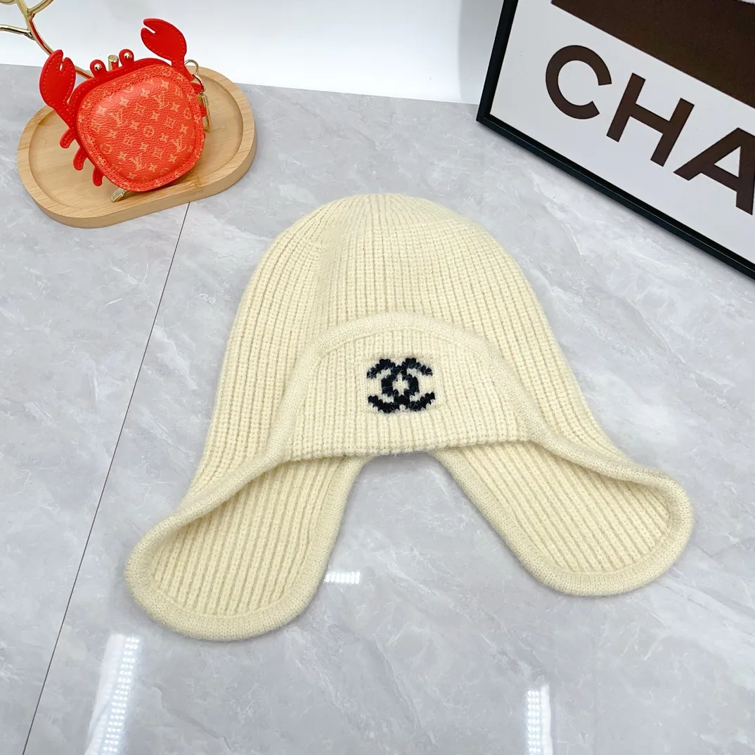 Chanel Earflap Hat in White · view 4