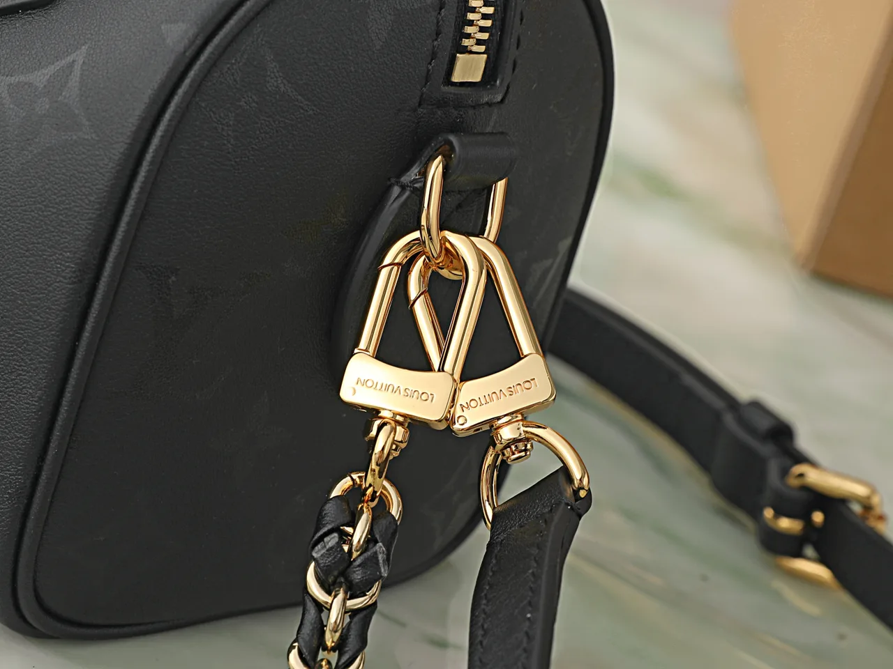 Louis Vuitton Cowhide Quilted Monogram Handbag in Black · view 7
